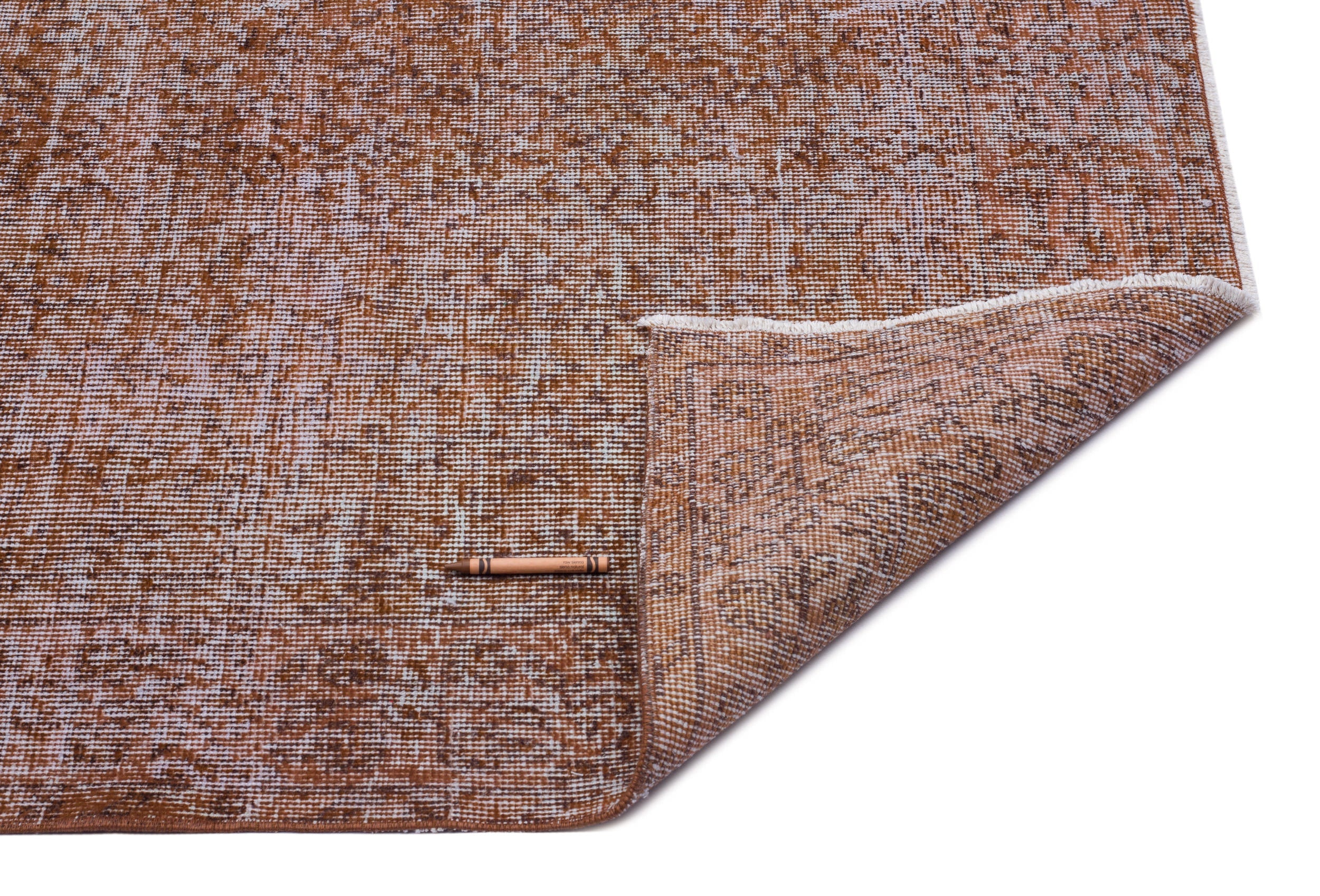 Atina Brown Vintage Wool Handmade Area Rug 4'11" x 8'4"