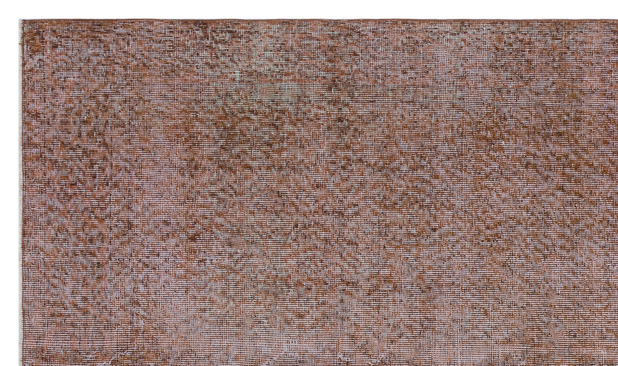 Atina Brown Vintage Wool Handmade Area Rug 4'11" x 8'4"