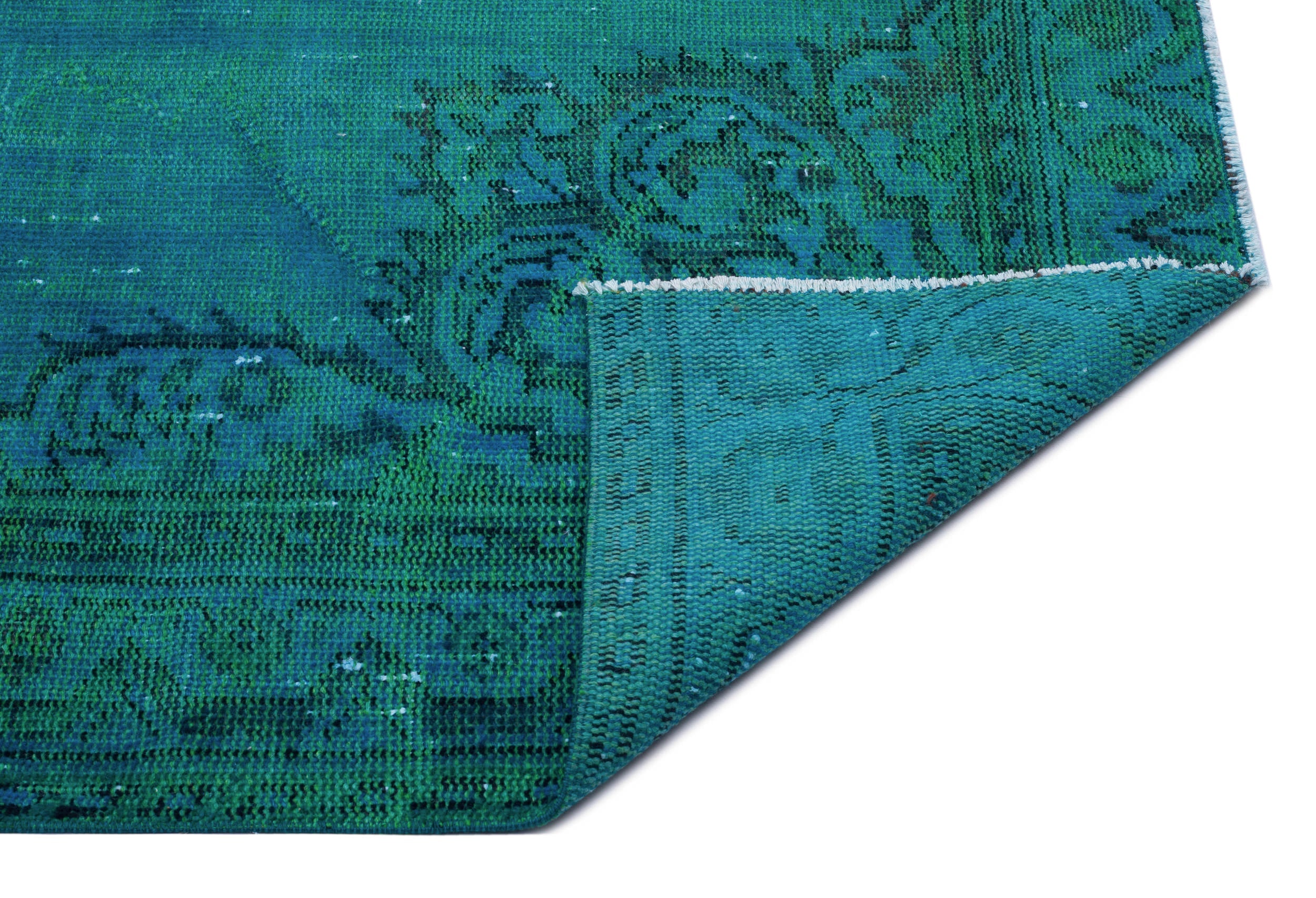 Atina Turquoise Vintage Wool Handmade Area Rug 5'6" x 8'10"