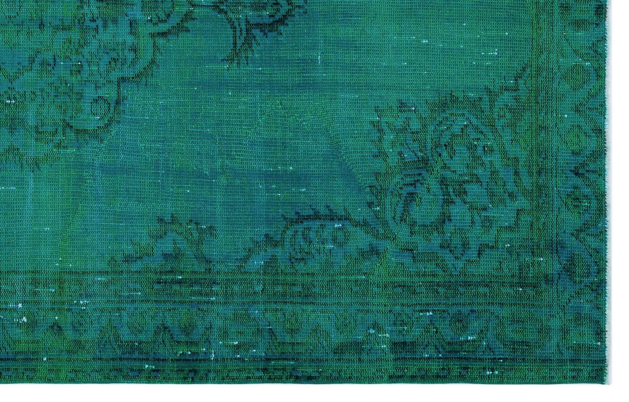 Atina Turquoise Vintage Wool Handmade Area Rug 5'6" x 8'10"