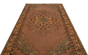 Atina Orange Vintage Wool Handmade Area Rug 5'8" x 9'0"