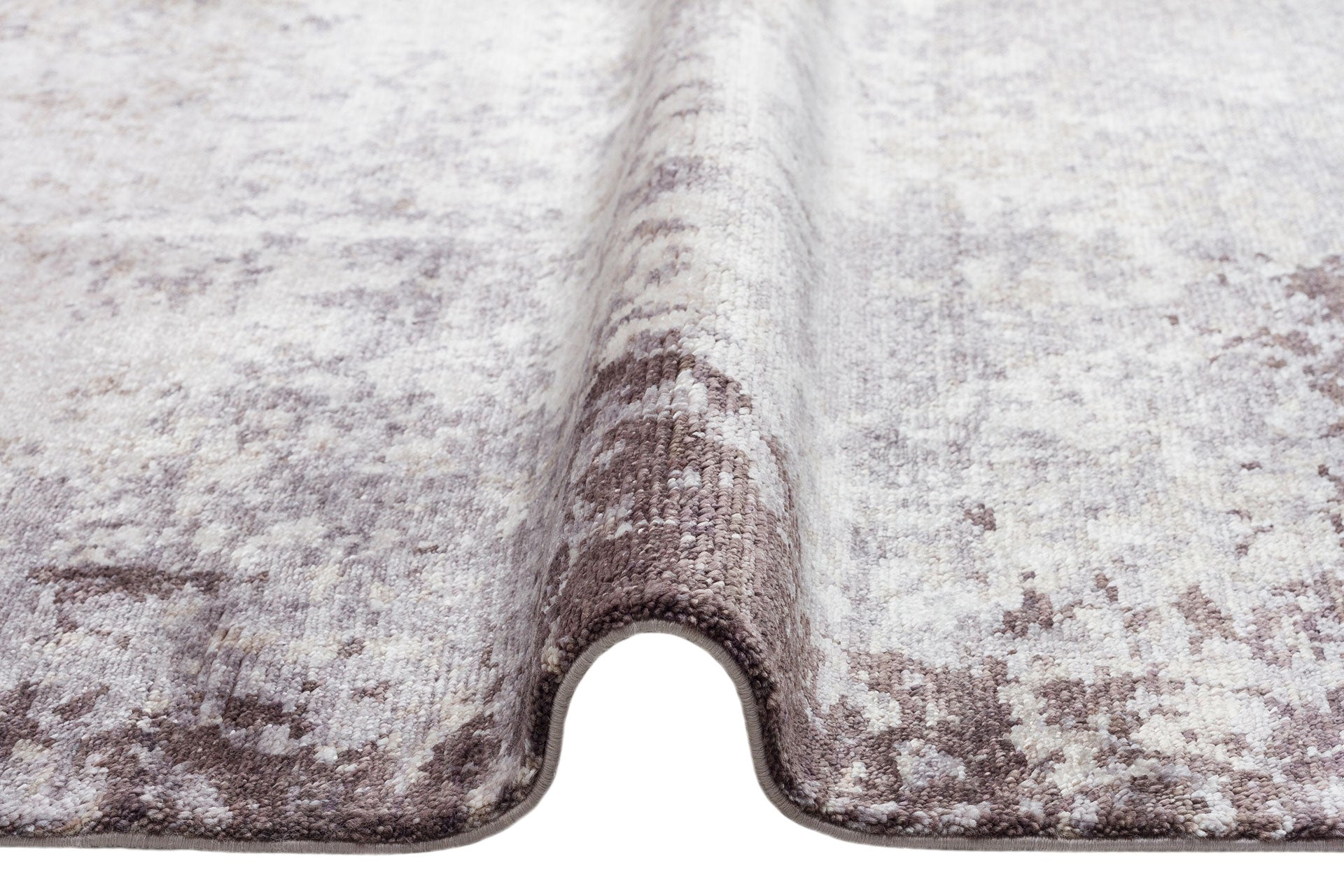 Modern Viscose Rug - Handmade Grey Area Rug with Soft Texture & Easy Clean