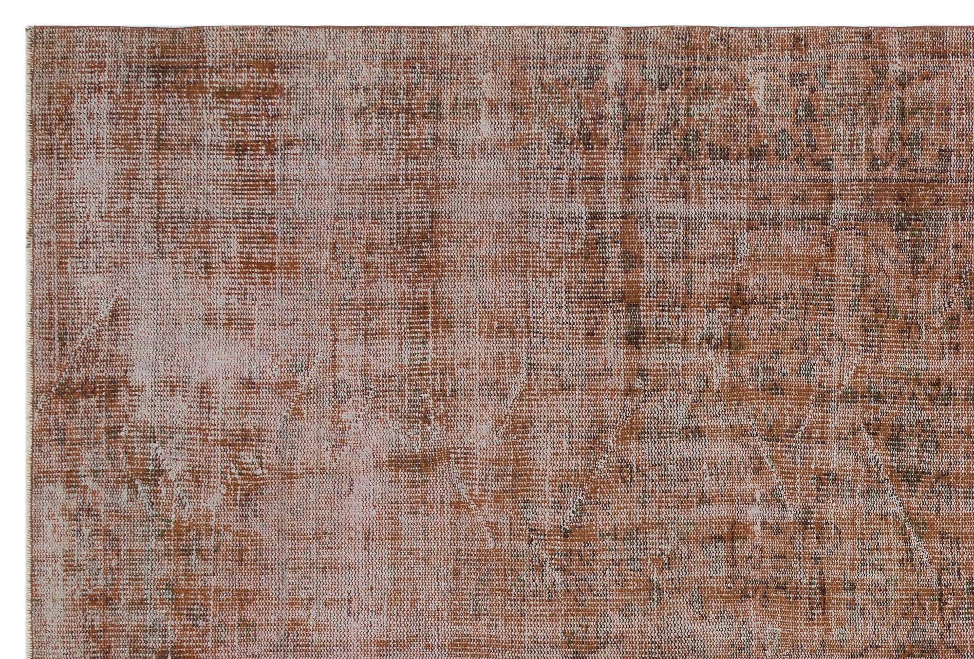 Atina Brown Vintage Wool Handmade Area Rug 6'8" x 9'11"