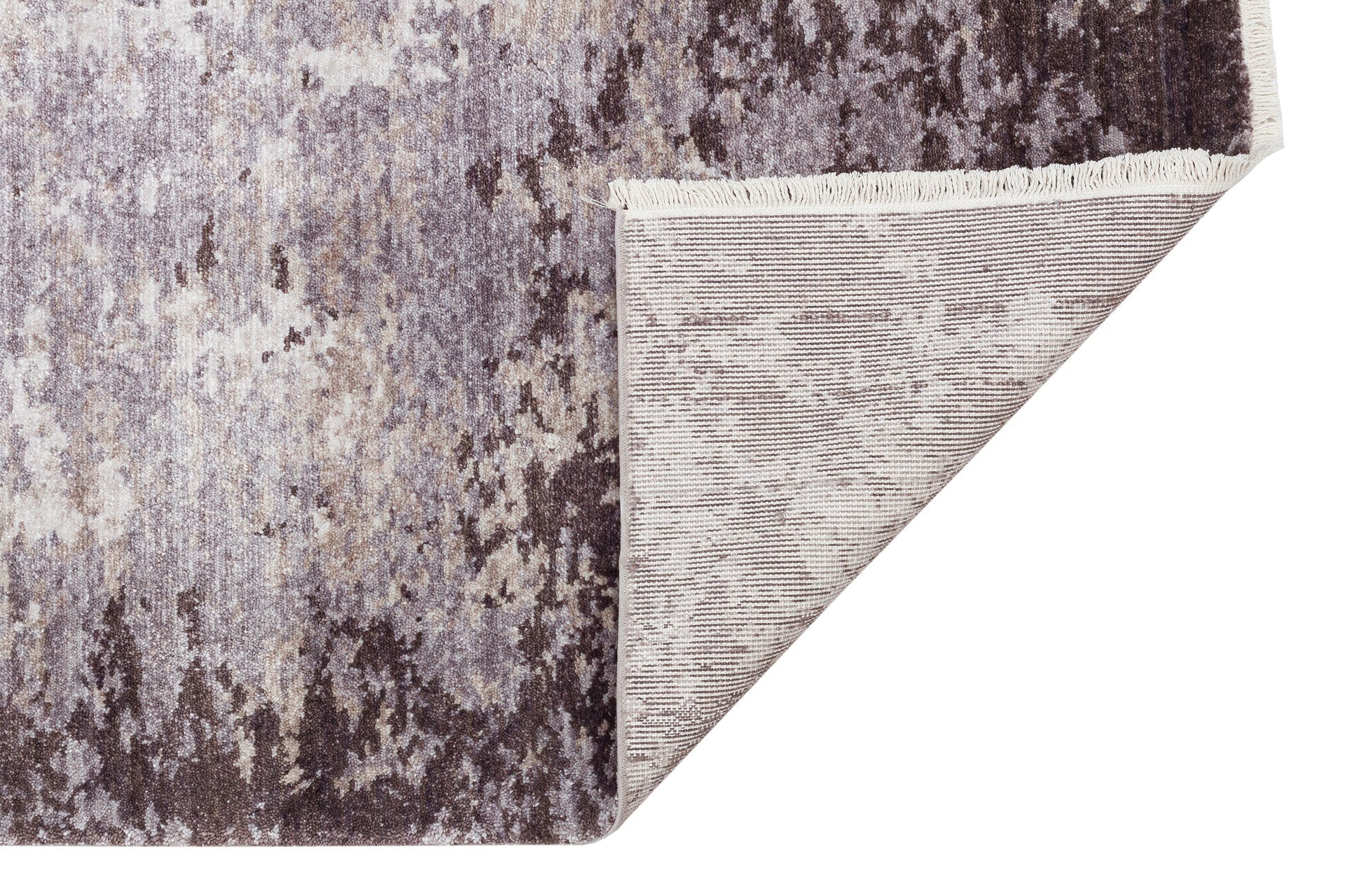 Modern Viscose Rug - Handmade Grey Area Rug with Soft Texture & Easy Clean