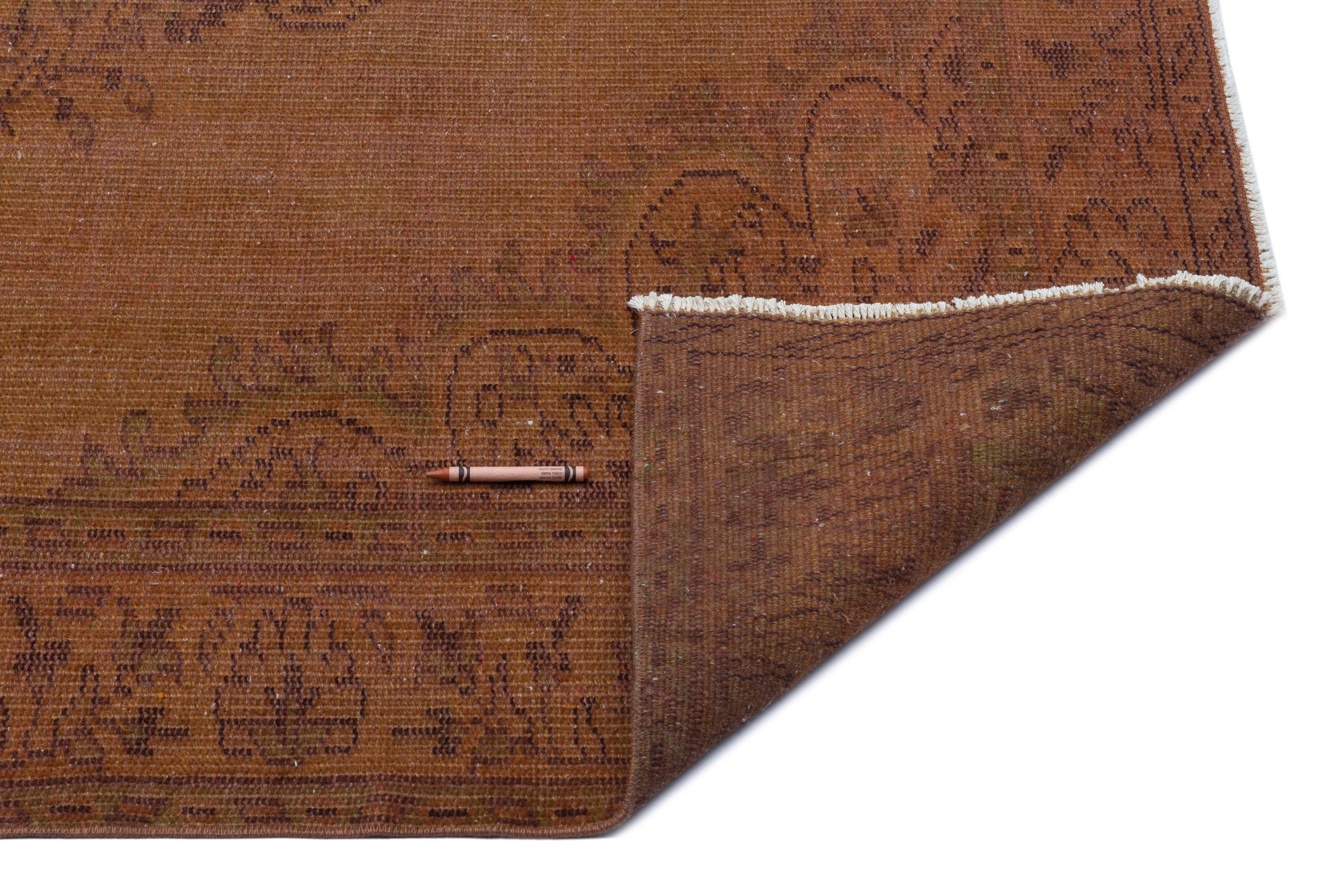 Atina Brown Vintage Wool Handmade Area Rug 5'1" x 8'4"