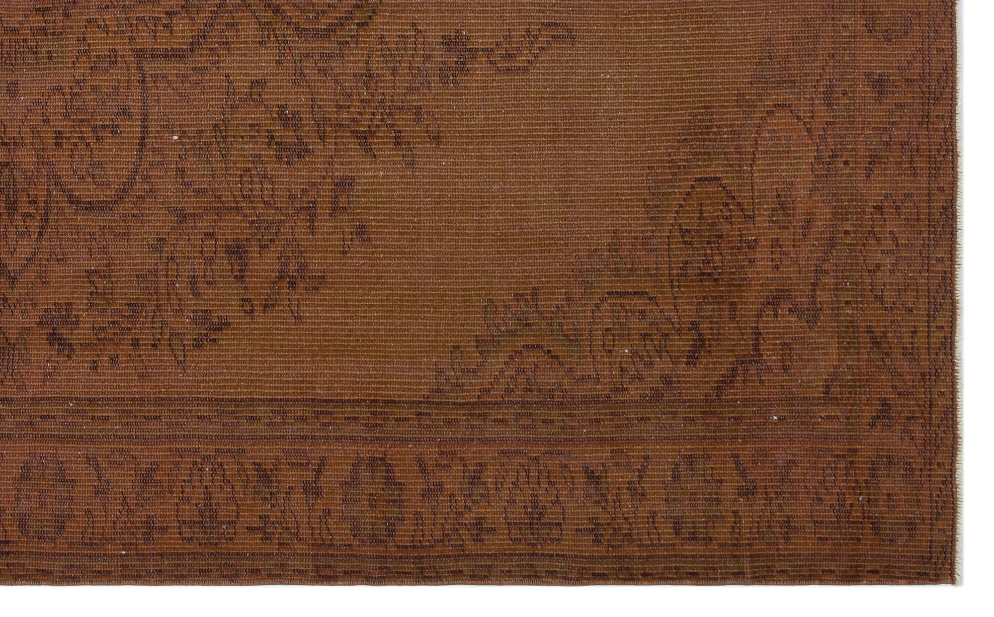 Atina Brown Vintage Wool Handmade Area Rug 5'1" x 8'4"