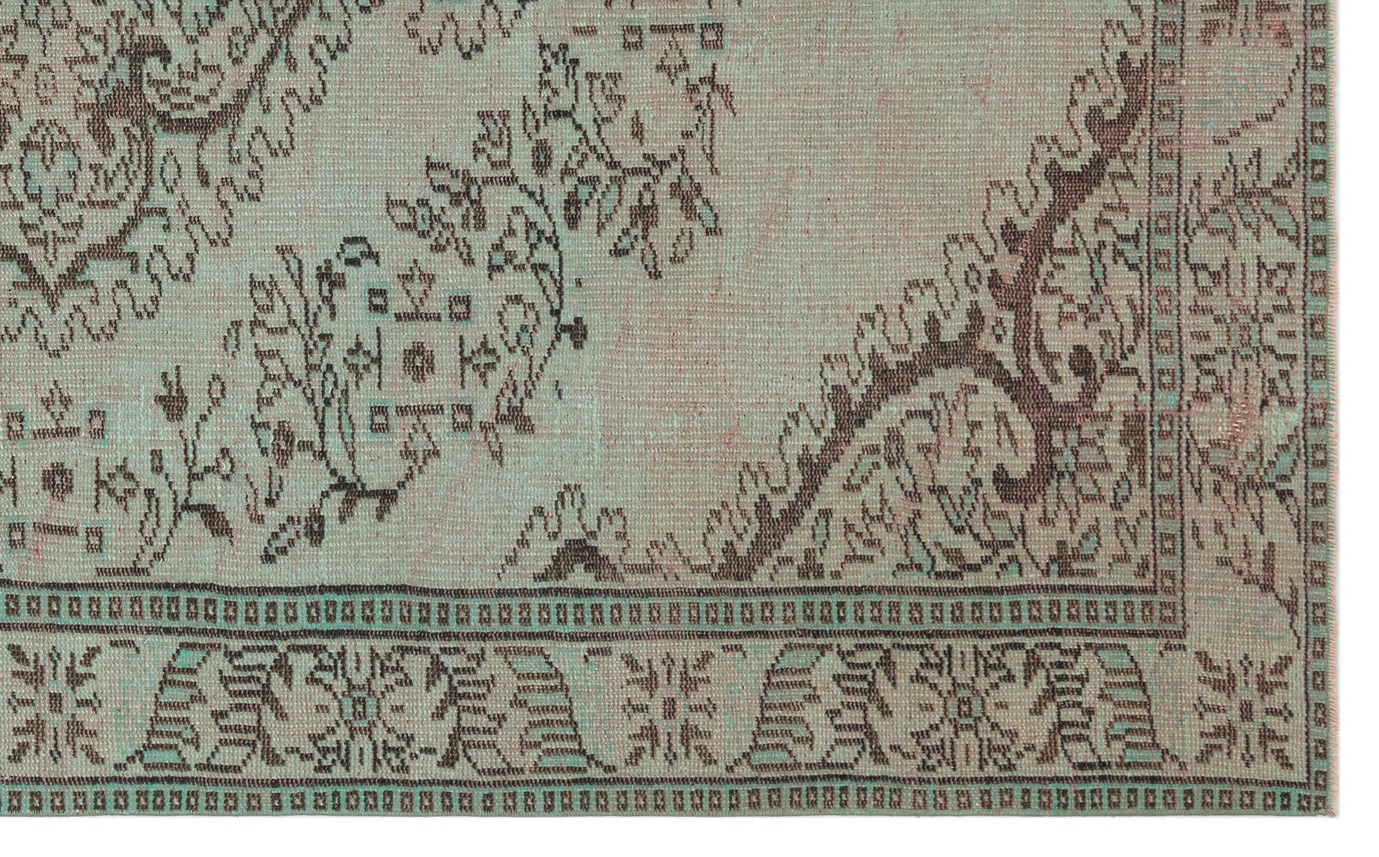 Atina Beige Vintage Wool Handmade Area Rug 5'7" x 9'0"