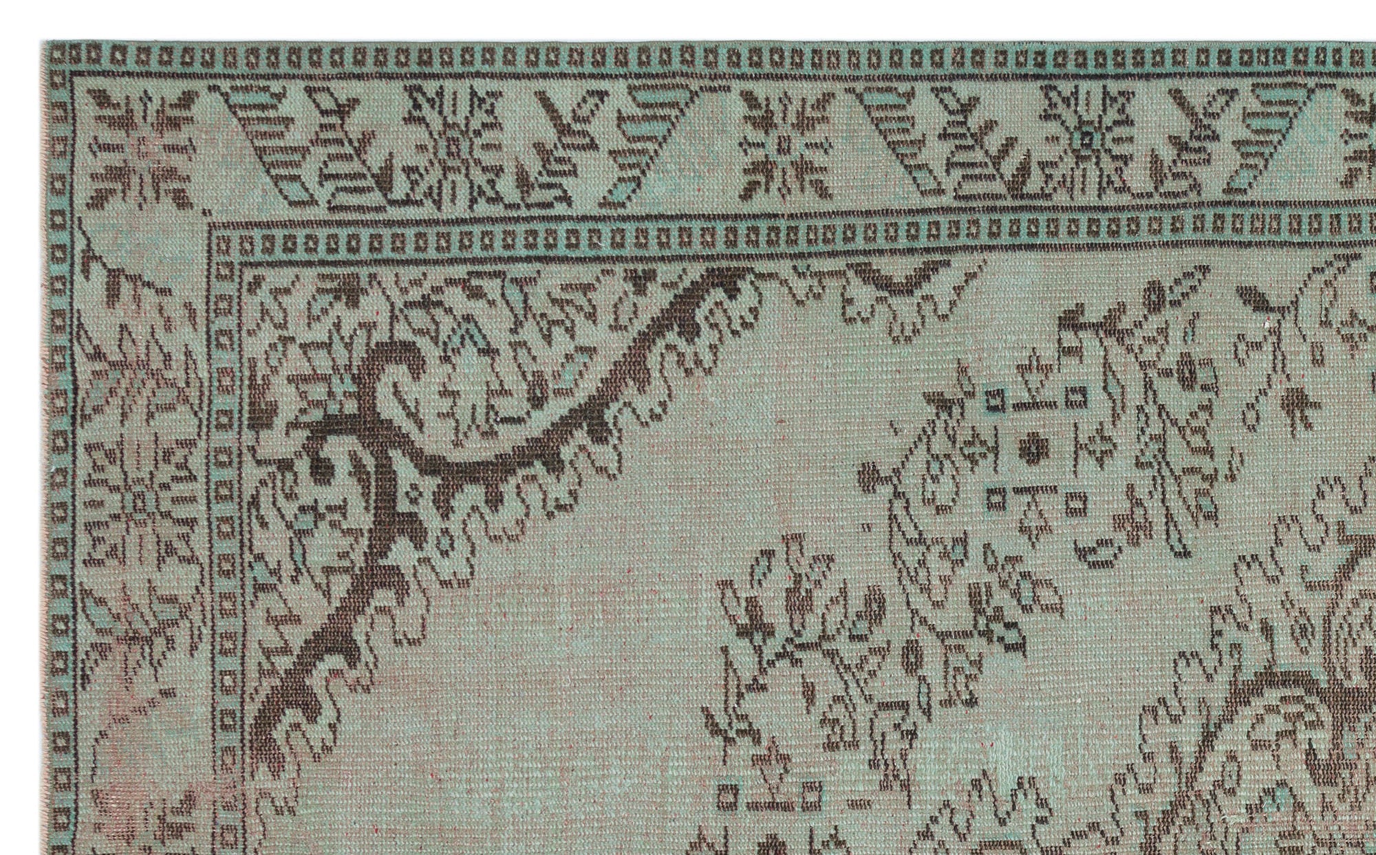 Atina Beige Vintage Wool Handmade Area Rug 5'7" x 9'0"
