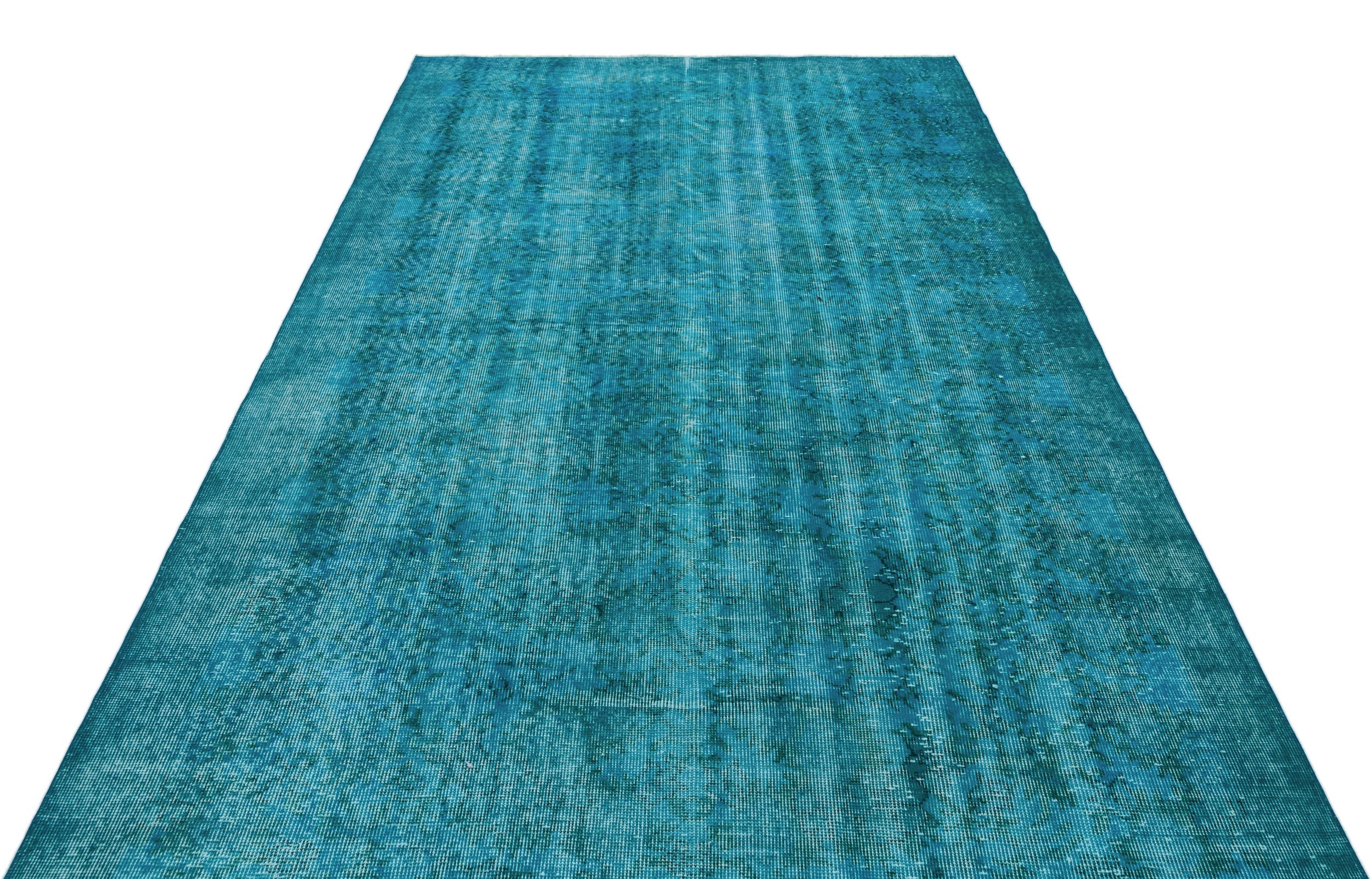 Atina Turquoise Vintage Wool Handmade Area Rug 5'7" x 9'2"