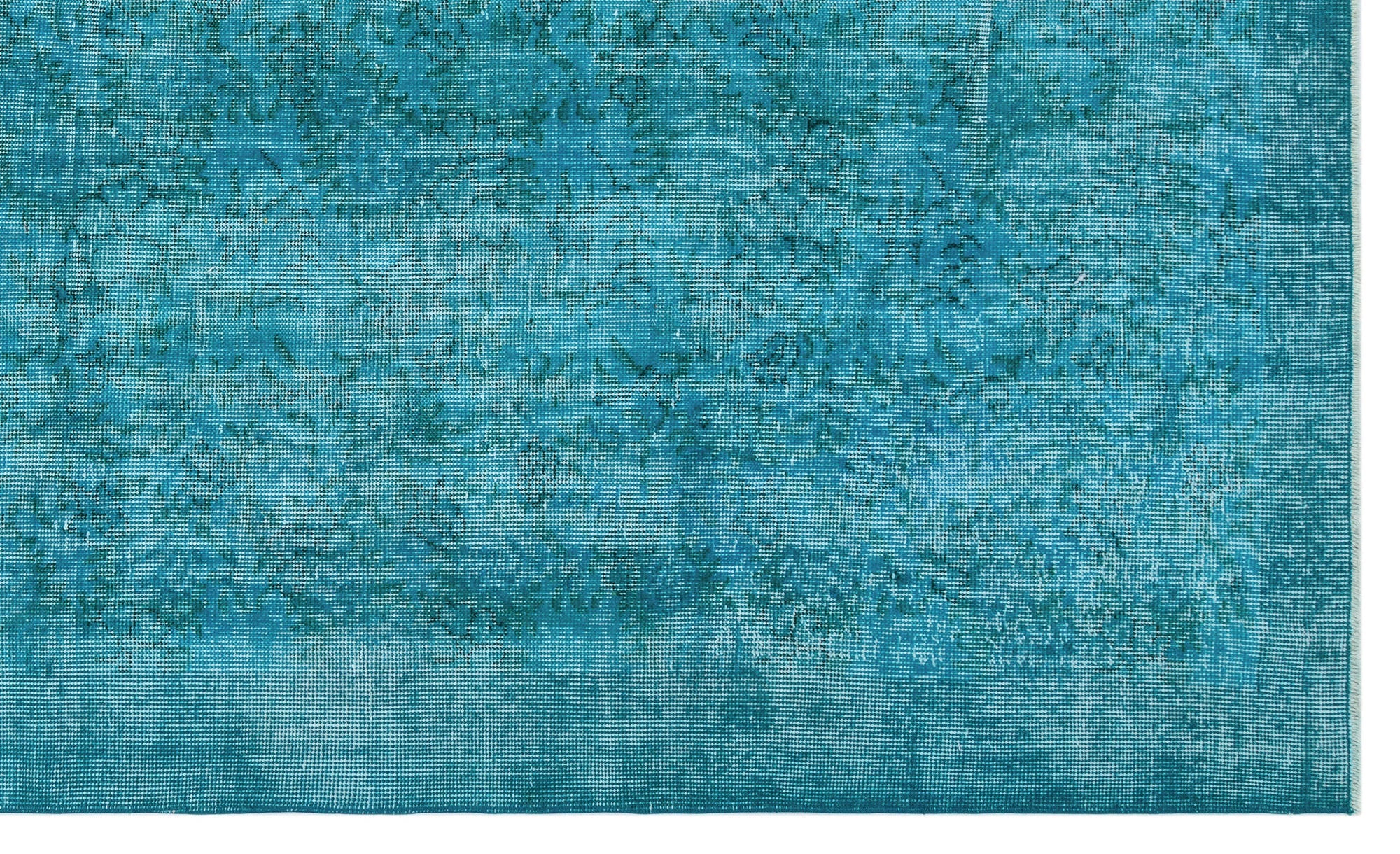 Atina Turquoise Vintage Wool Handmade Area Rug 5'7" x 9'2"