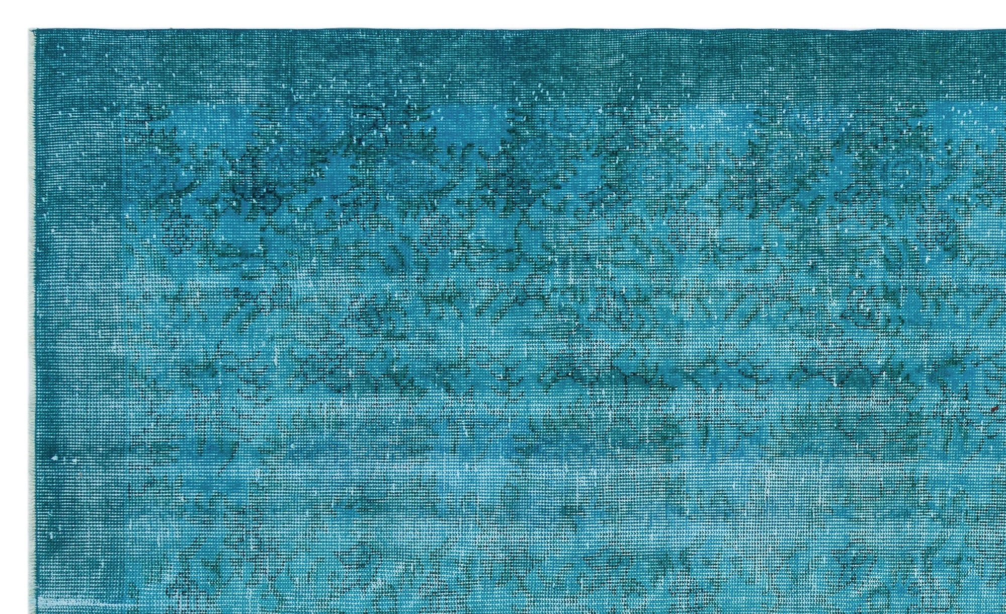 Atina Turquoise Vintage Wool Handmade Area Rug 5'7" x 9'2"