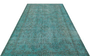 Atina Turquoise Vintage Wool Handmade Area Rug 5'8" x 9'0"