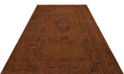 Atina Brown Vintage Wool Handmade Area Rug 6'1" x 10'2"