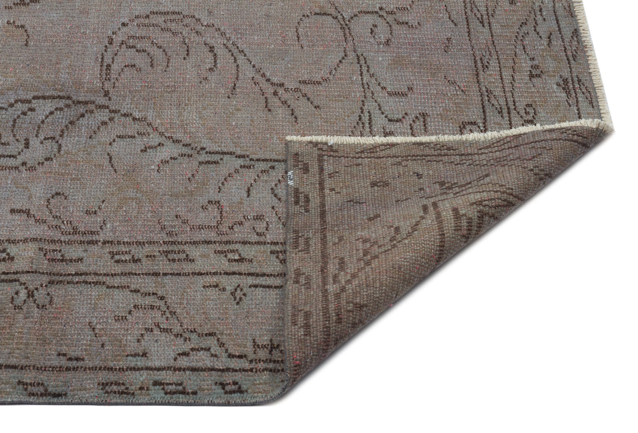 Atina Grey Vintage Wool Handmade Area Rug 5'7" x 9'5"