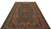 Atina Green Classic Wool Handmade Area Rug 6'0" x 9'3"