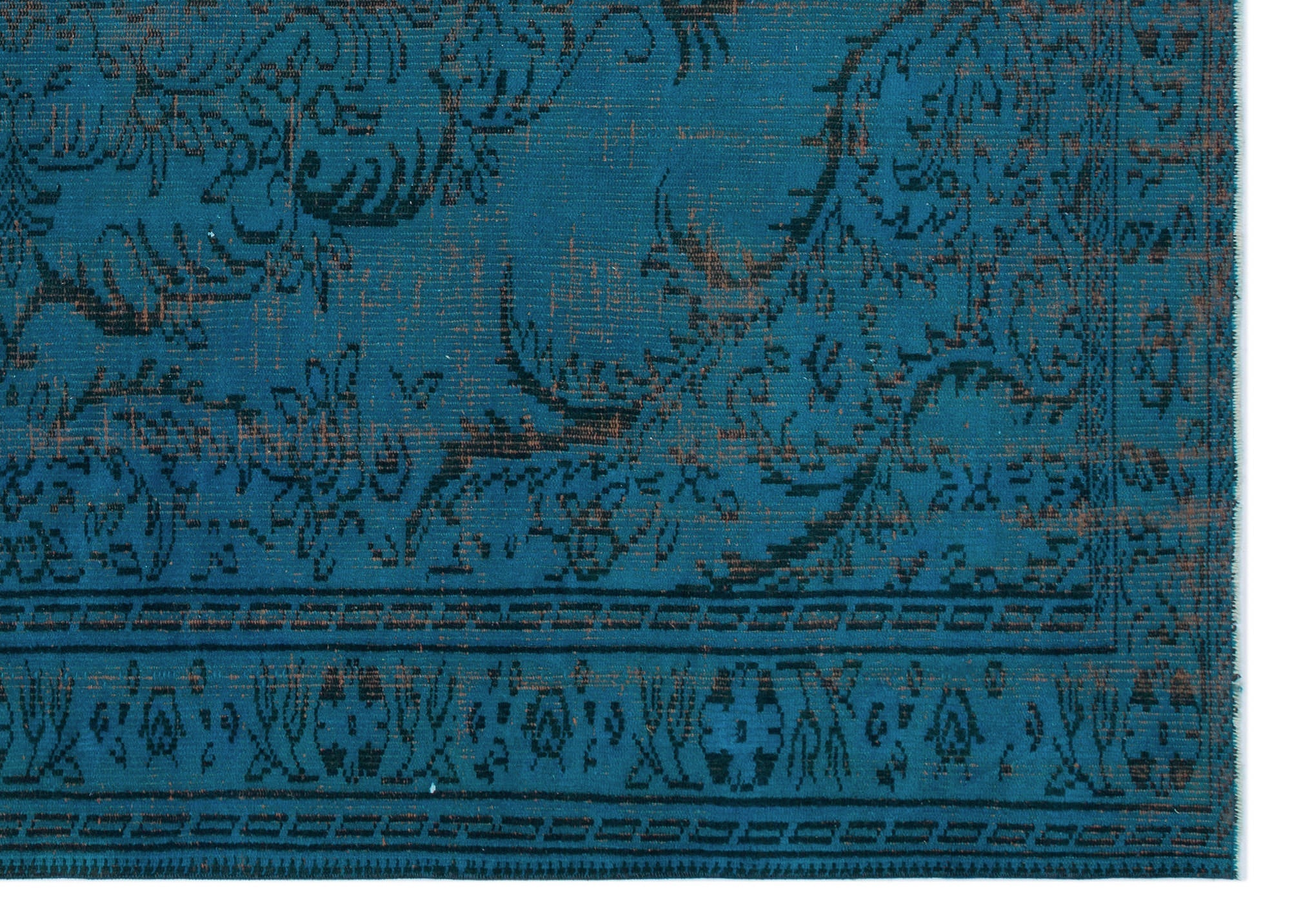 Atina Turquoise Vintage Wool Handmade Area Rug 6'0" x 8'4"