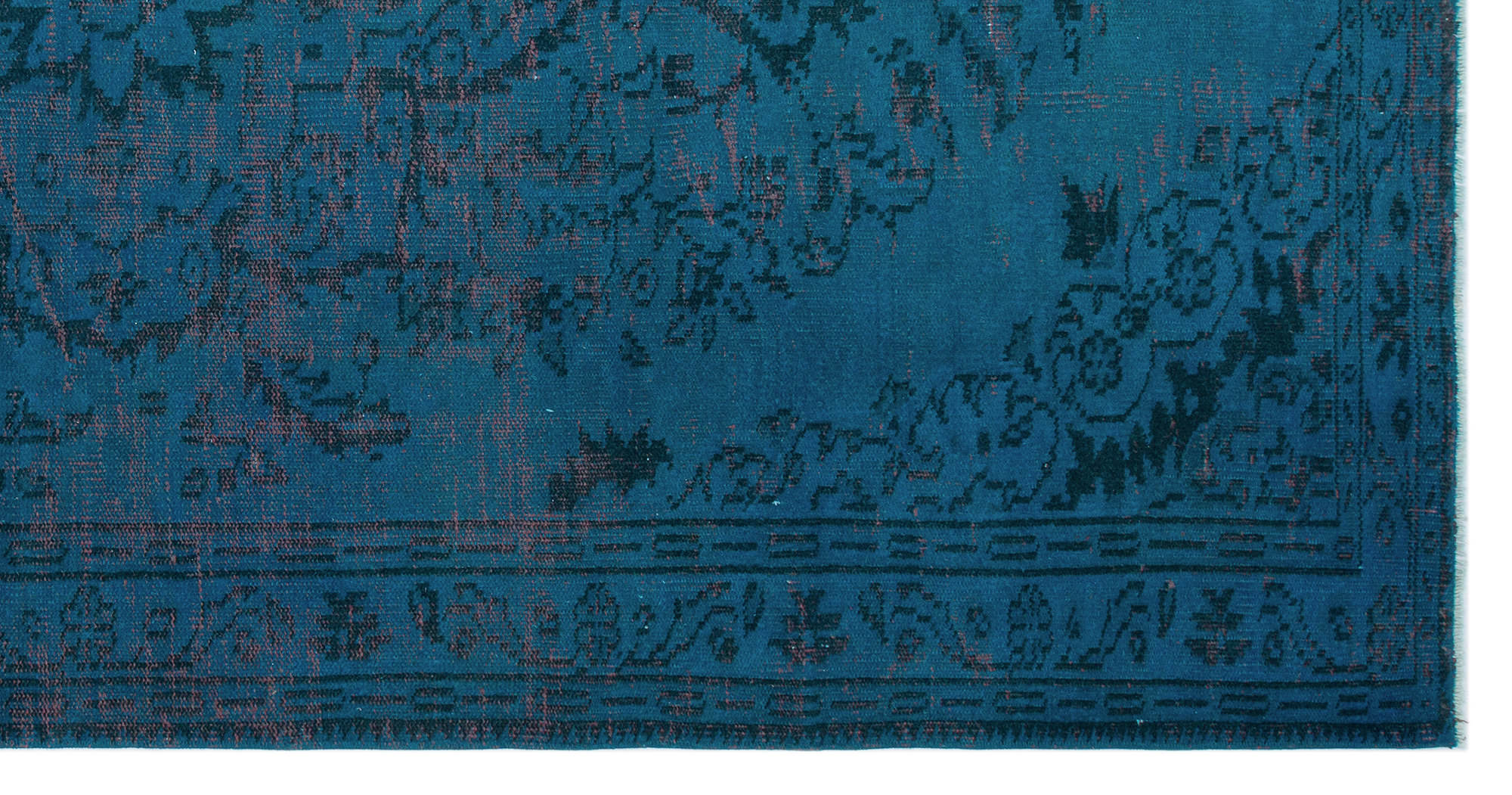 Atina Blue Vintage Wool Handmade Area Rug 5'2" x 9'1"