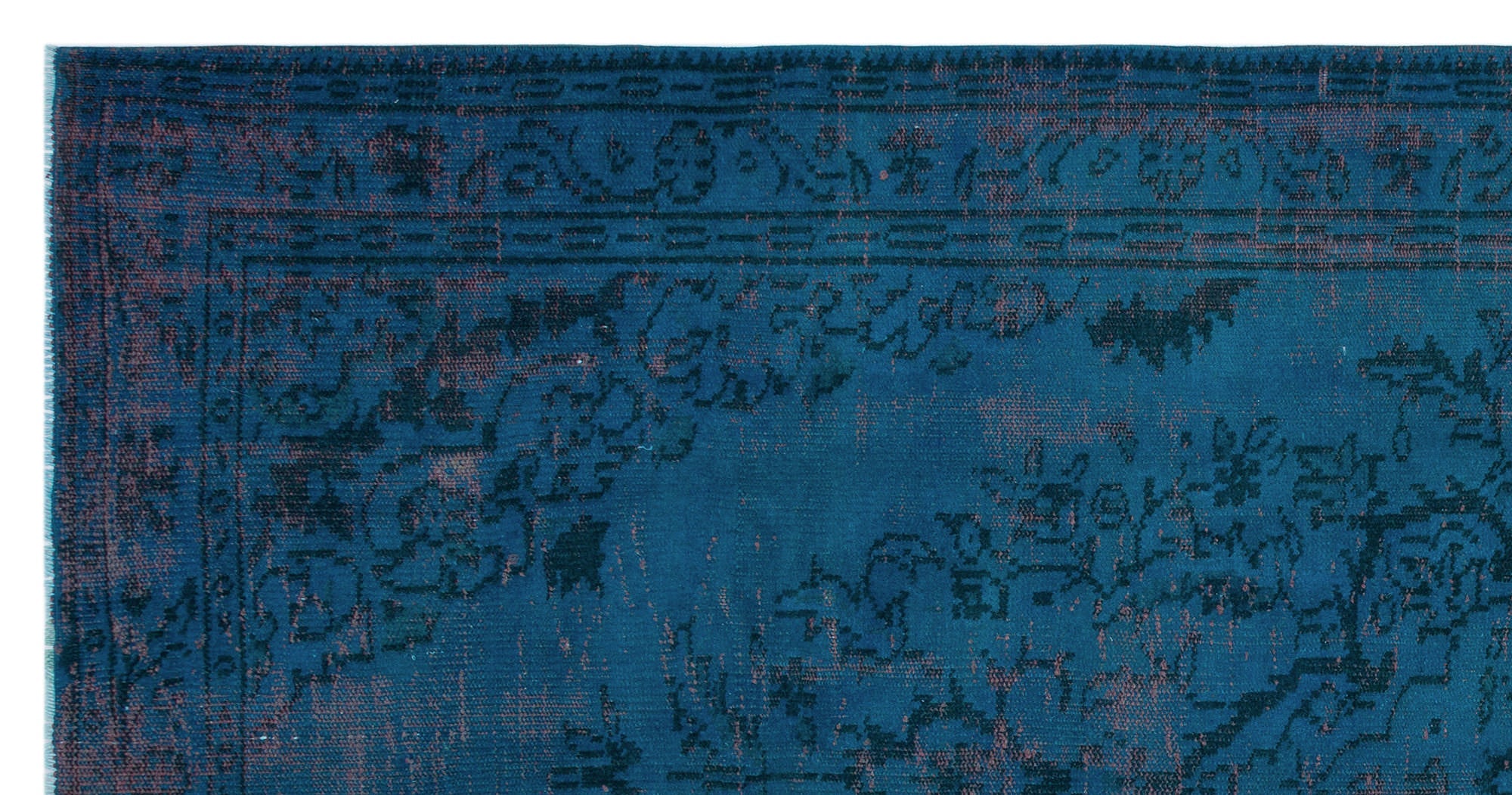 Atina Blue Vintage Wool Handmade Area Rug 5'2" x 9'1"