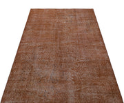 Atina Brown Vintage Wool Handmade Area Rug 3'8" x 6'11"