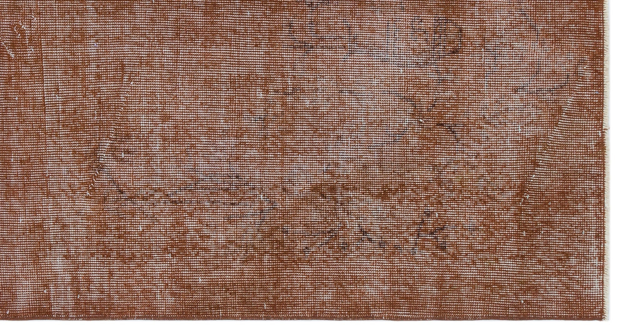 Atina Brown Vintage Wool Handmade Area Rug 3'8" x 6'11"
