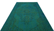 Atina Turquoise Vintage Wool Handmade Area Rug 6'5" x 9'11"