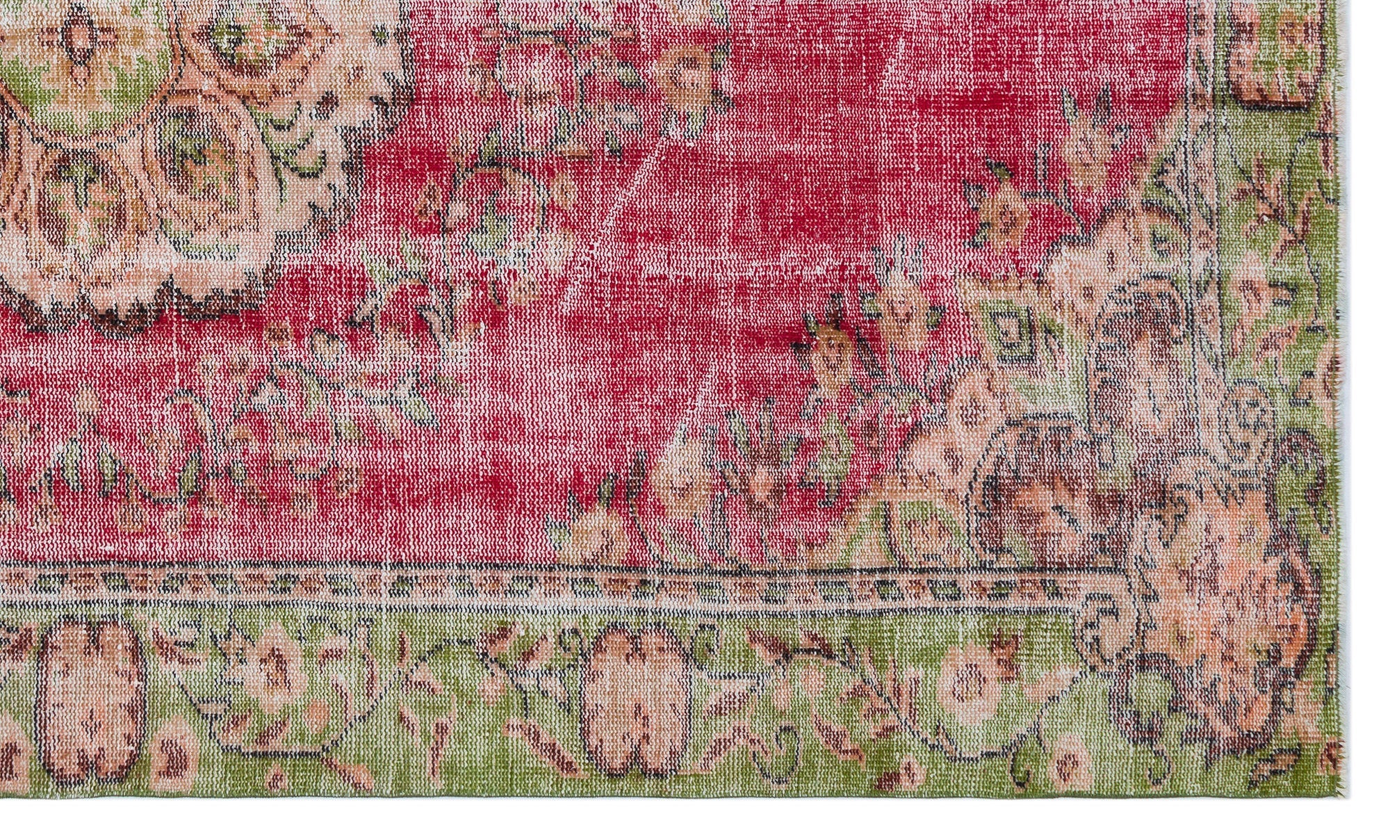 Atina Red Vintage Wool Handmade Area Rug 5'9" x 9'6"
