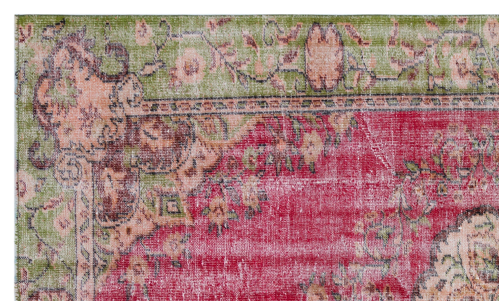 Atina Red Vintage Wool Handmade Area Rug 5'9" x 9'6"