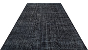 Atina Black Vintage Wool Handmade Area Rug 6'5" x 10'6"