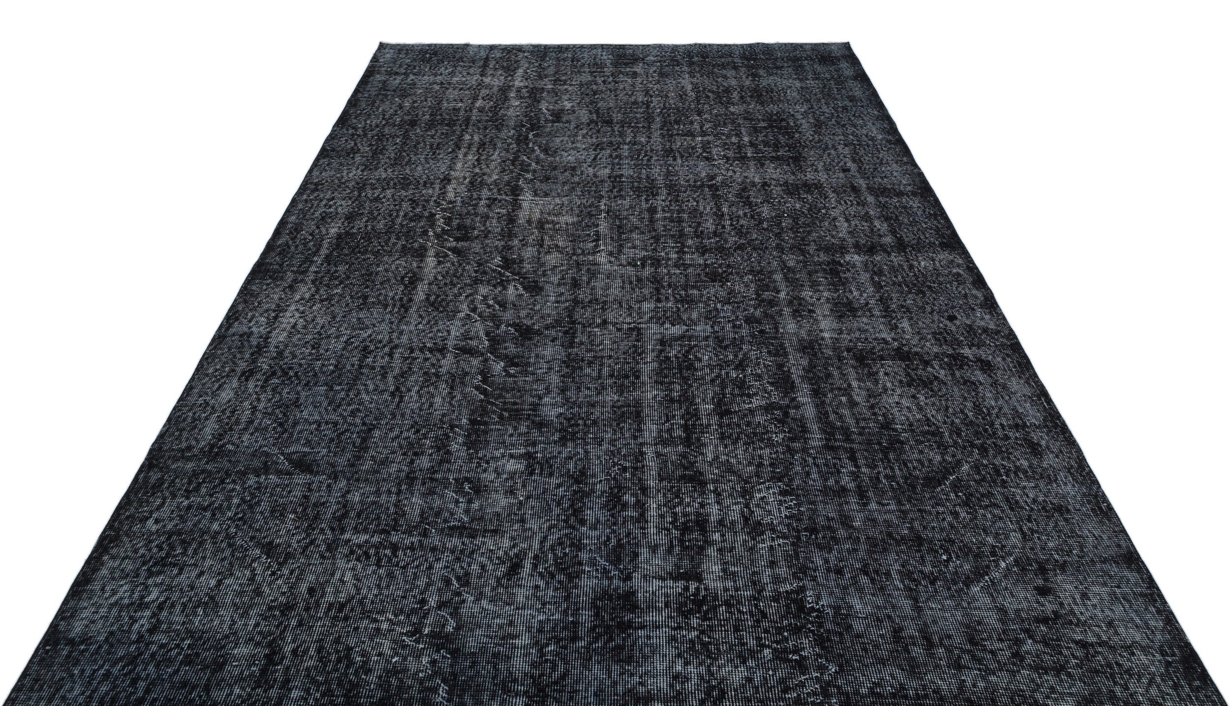 Atina Black Vintage Wool Handmade Area Rug 6'5" x 10'6"