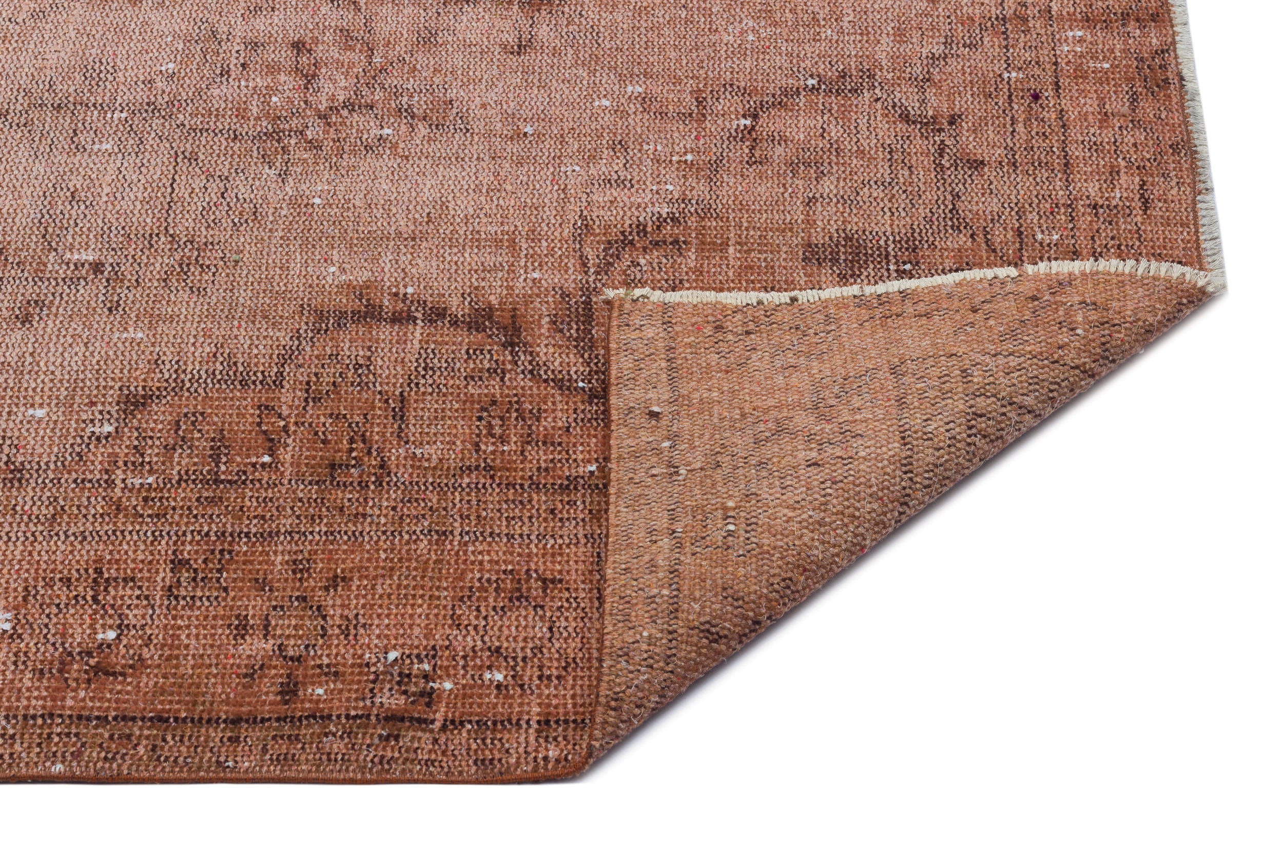 Atina Brown Vintage Wool Handmade Area Rug 5'2" x 8'8"