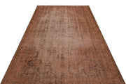 Atina Brown Vintage Wool Handmade Area Rug 5'2" x 8'8"