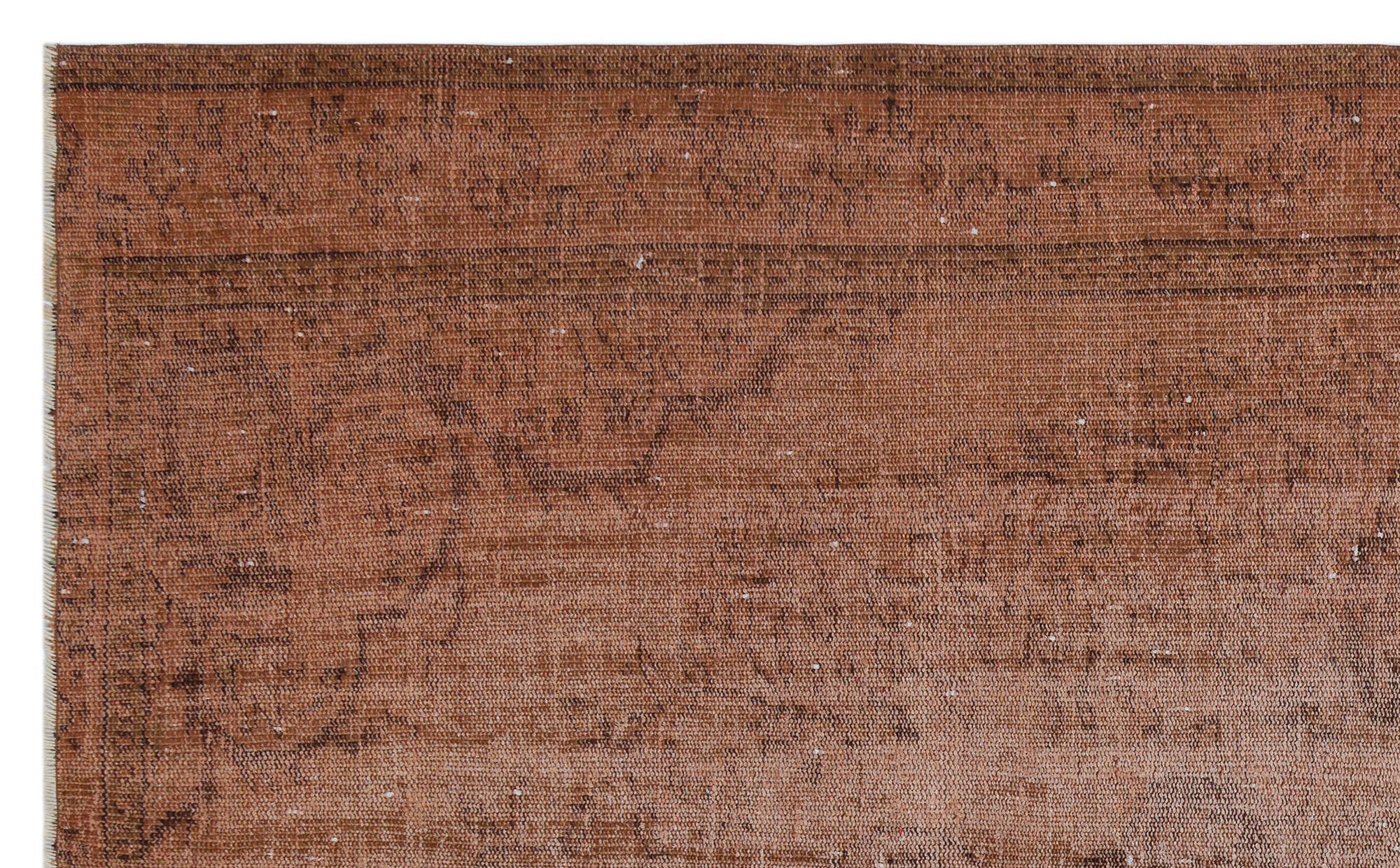 Atina Brown Vintage Wool Handmade Area Rug 5'2" x 8'8"