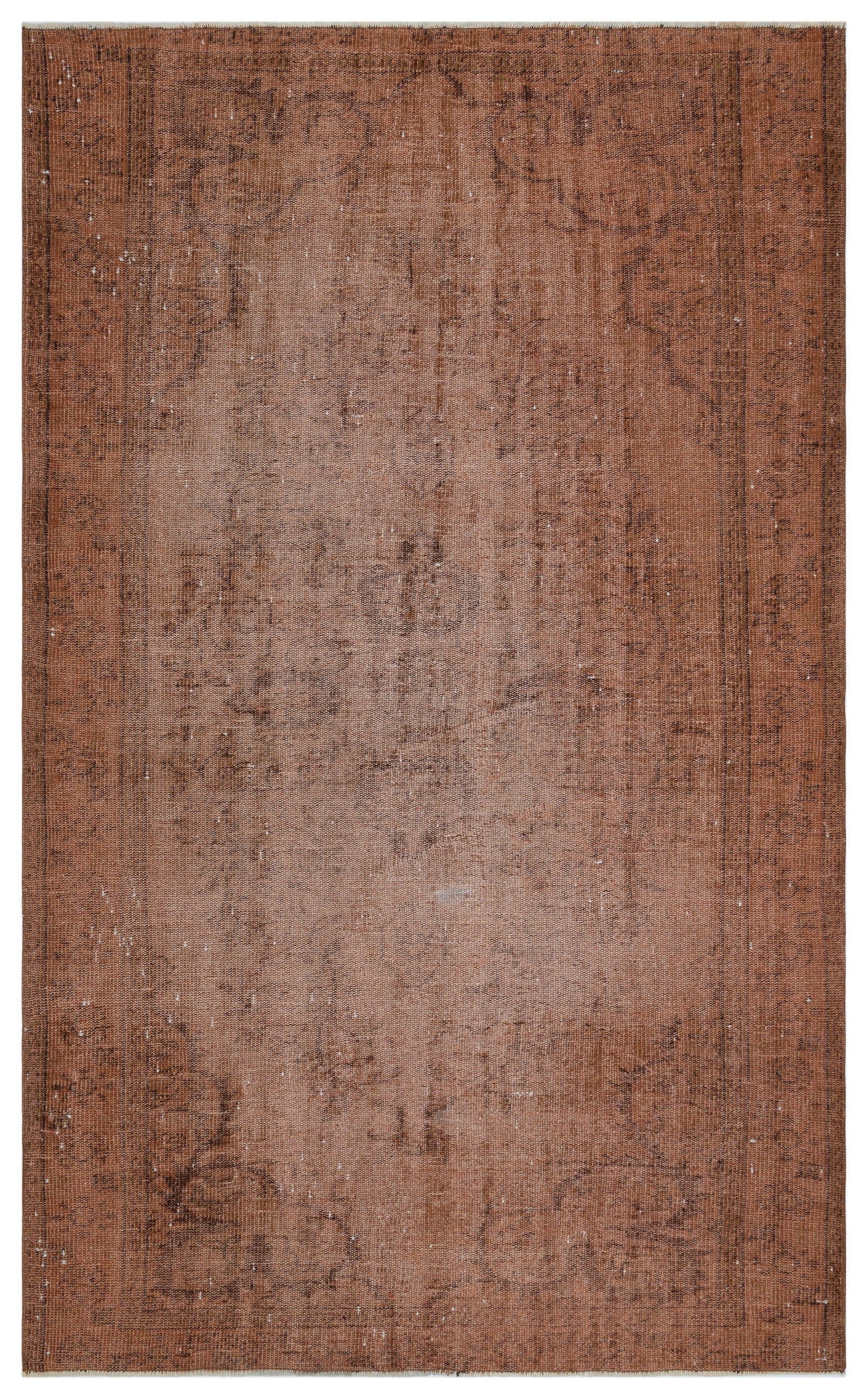 Atina Brown Vintage Wool Handmade Area Rug 5'2" x 8'8"