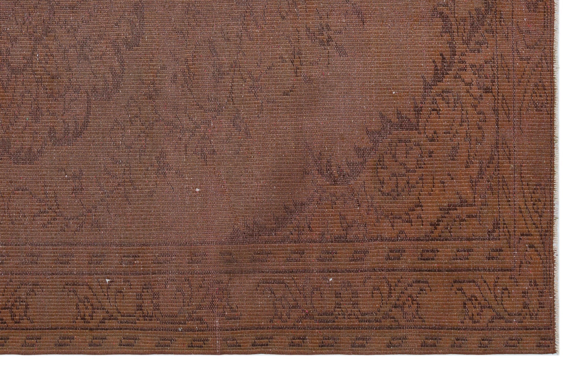 Atina Brown Vintage Wool Handmade Area Rug 5'7" x 8'8"