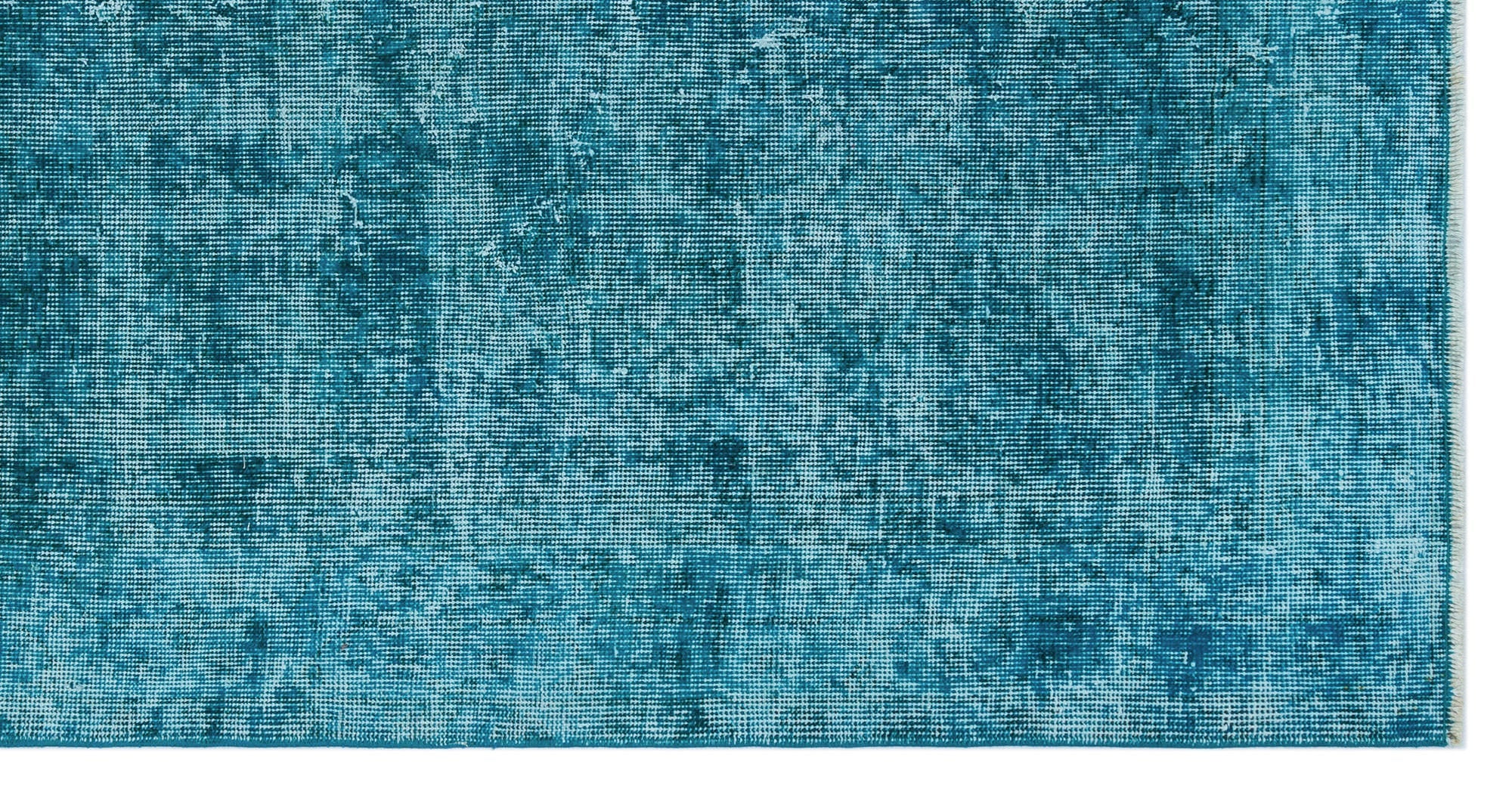 Atina Turquoise Vintage Wool Handmade Area Rug 3'8" x 7'2"