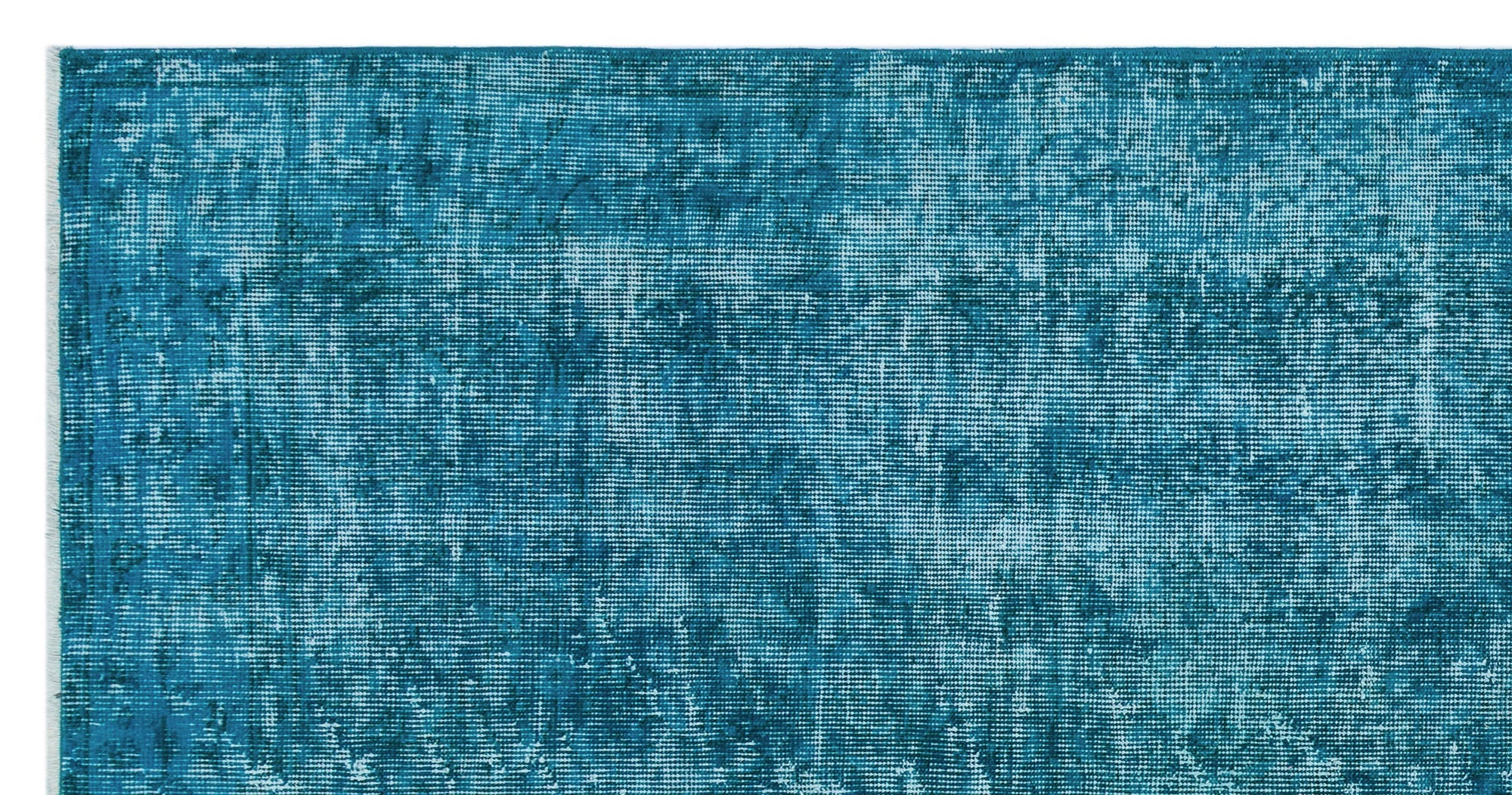 Atina Turquoise Vintage Wool Handmade Area Rug 3'8" x 7'2"