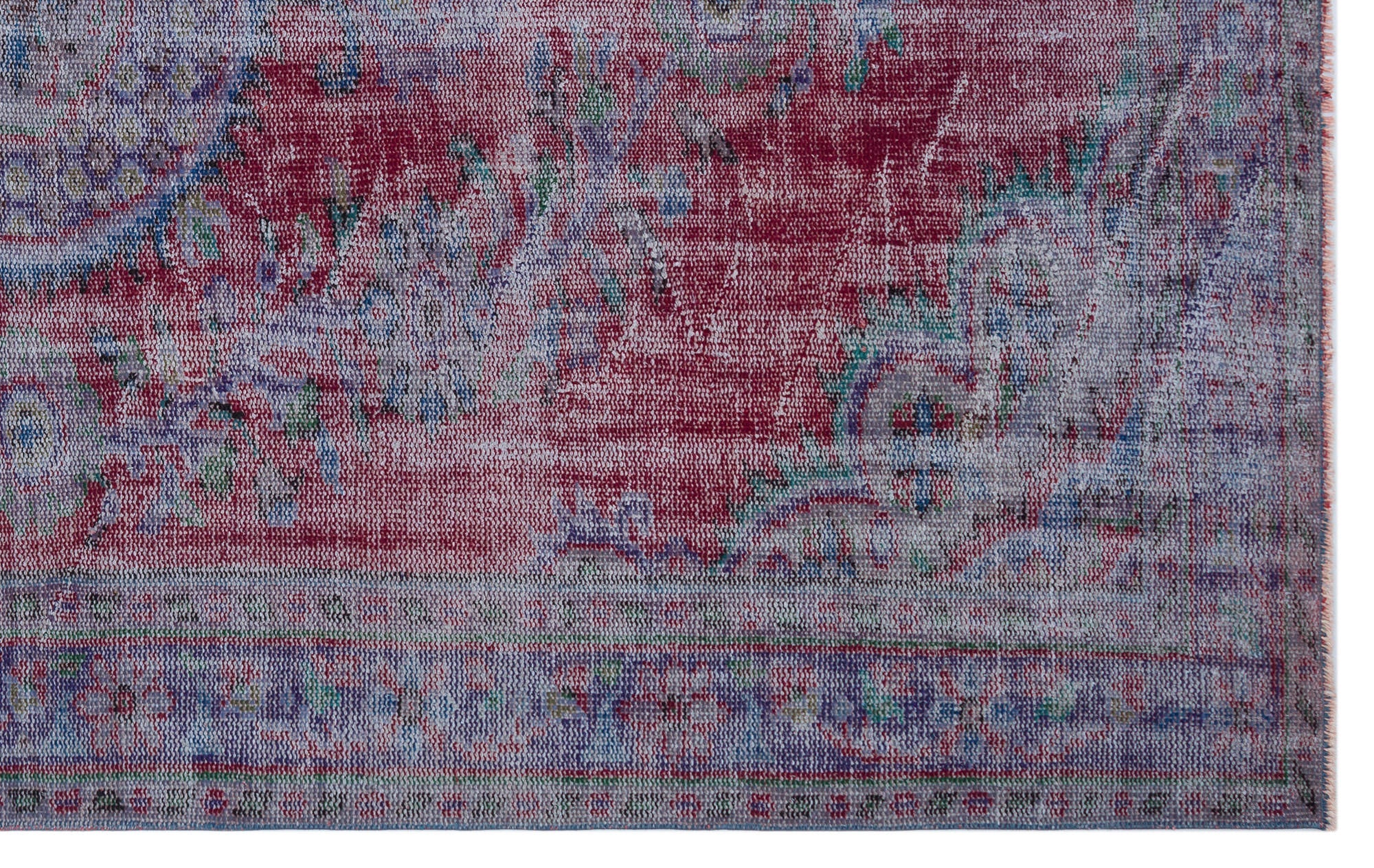 Atina Red Vintage Wool Handmade Area Rug 5'11" x 9'5"
