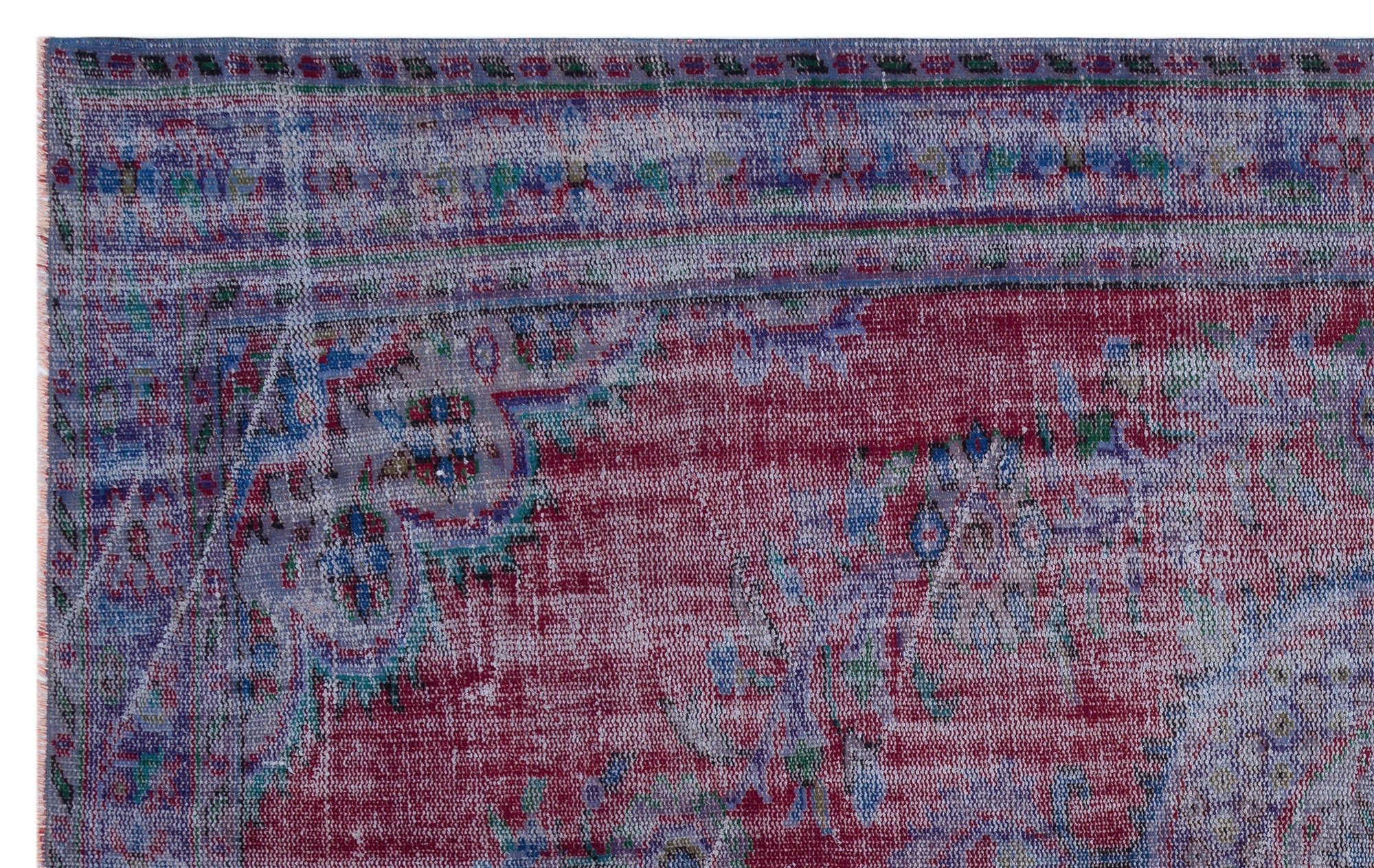 Atina Red Vintage Wool Handmade Area Rug 5'11" x 9'5"