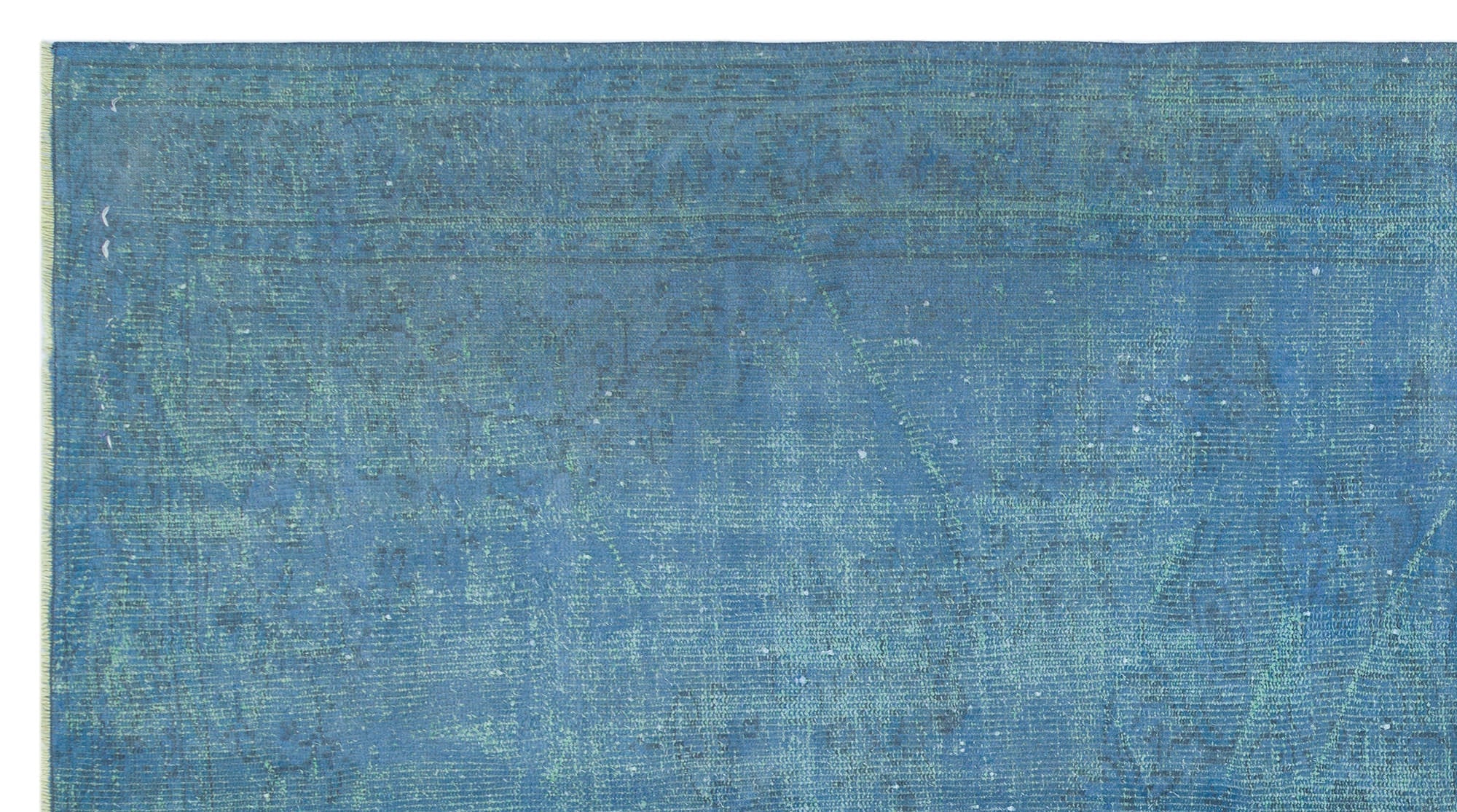 Atina Blue Vintage Wool Handmade Area Rug 5'3" x 8'5"