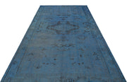 Atina Blue Vintage Wool Handmade Area Rug 5'7" x 9'0"