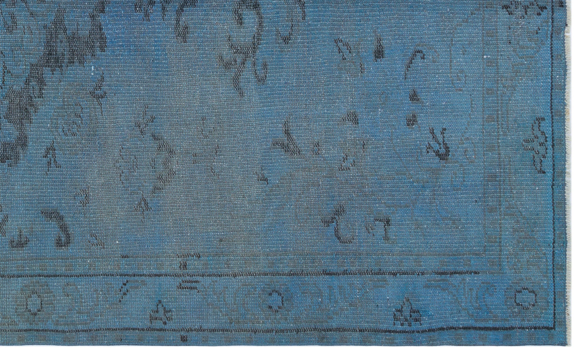 Atina Blue Vintage Wool Handmade Area Rug 5'7" x 9'0"