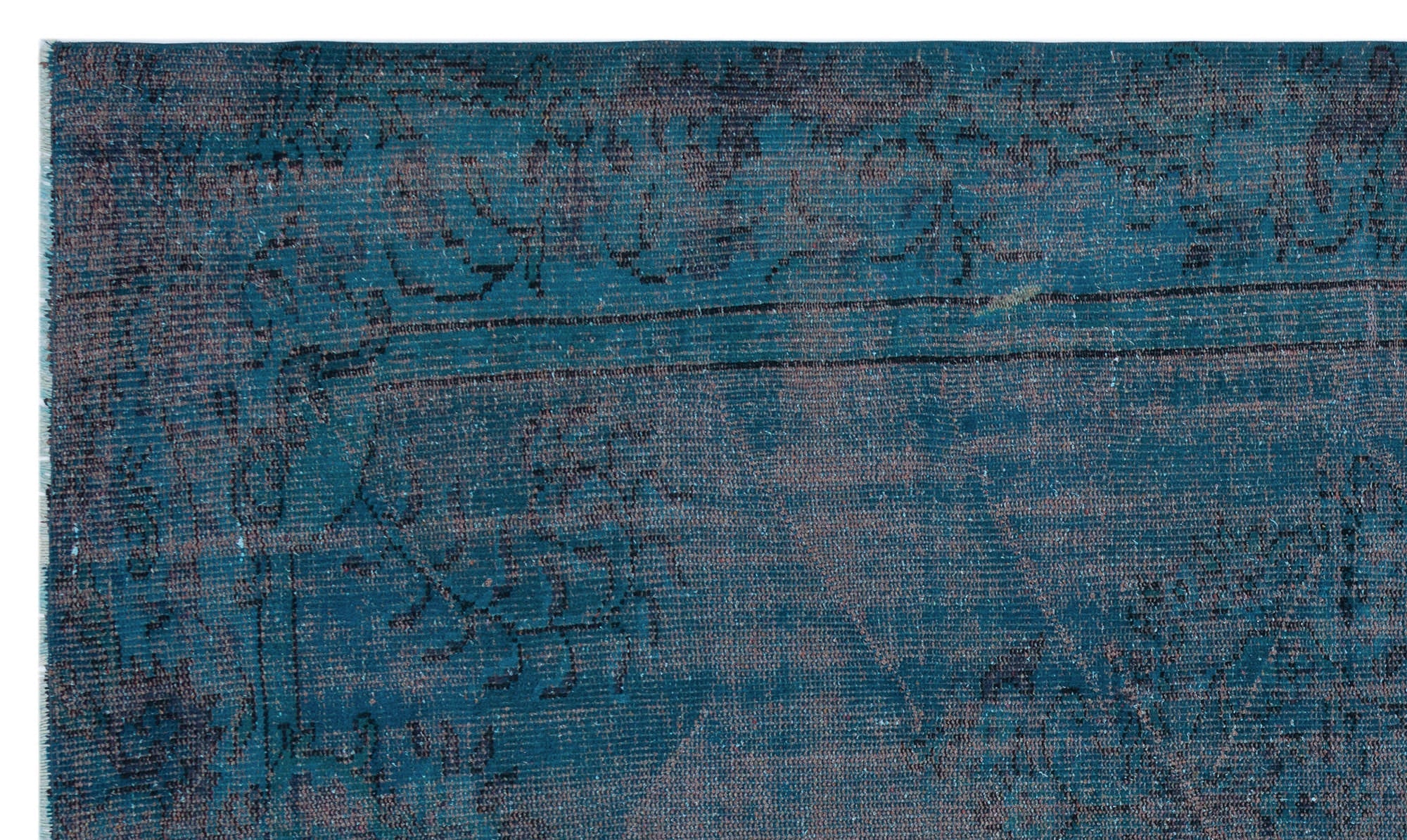 Atina Blue Vintage Wool Handmade Area Rug 5'3" x 9'1"