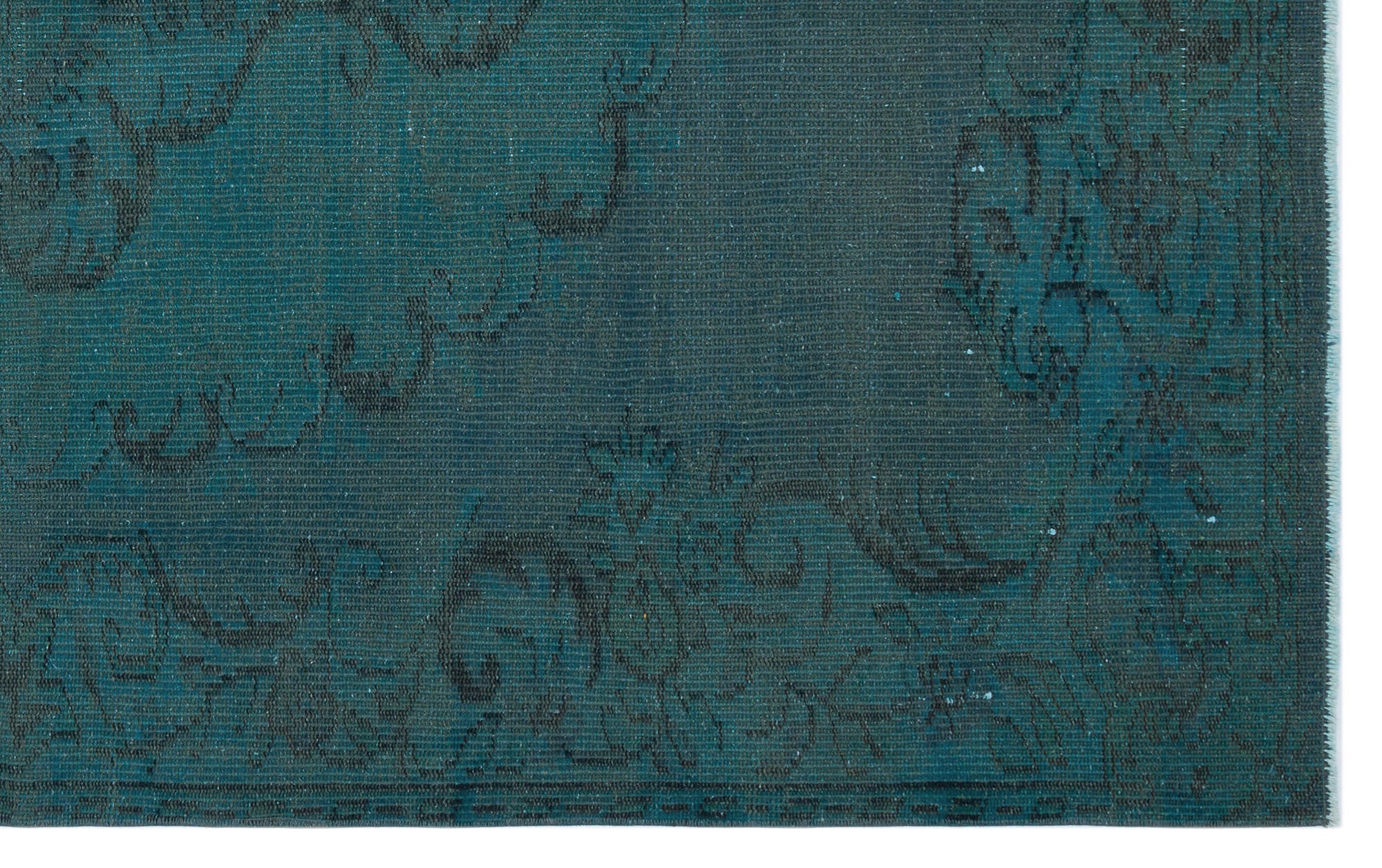 Atina Green Vintage Wool Handmade Area Rug 5'3" x 8'6"