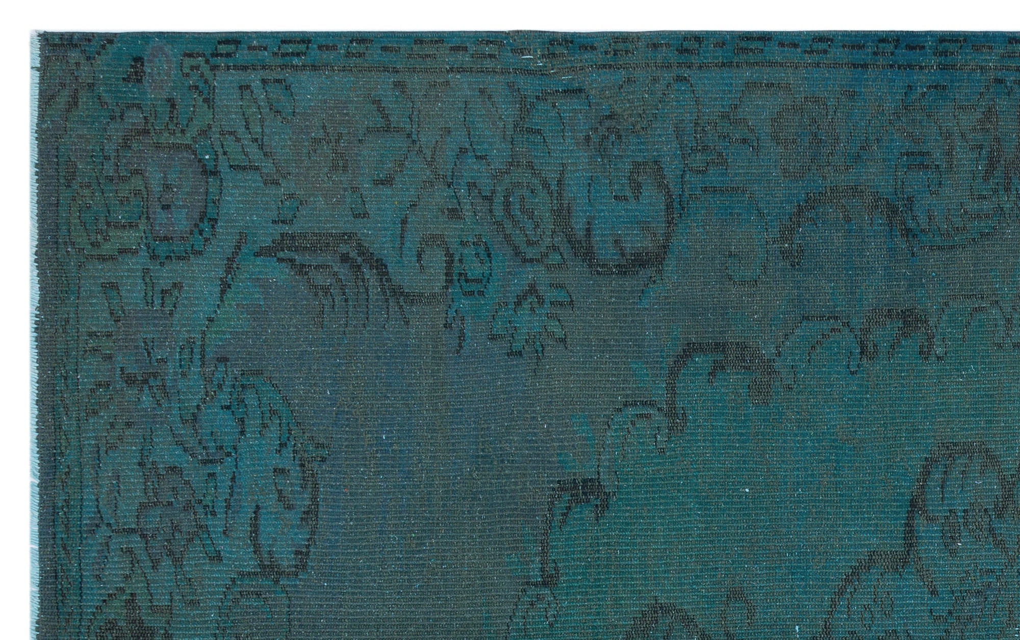Atina Green Vintage Wool Handmade Area Rug 5'3" x 8'6"