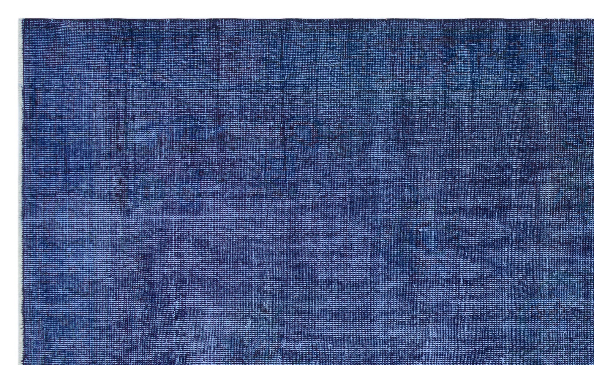 Atina Blue Vintage Wool Handmade Area Rug 5'8" x 9'4"