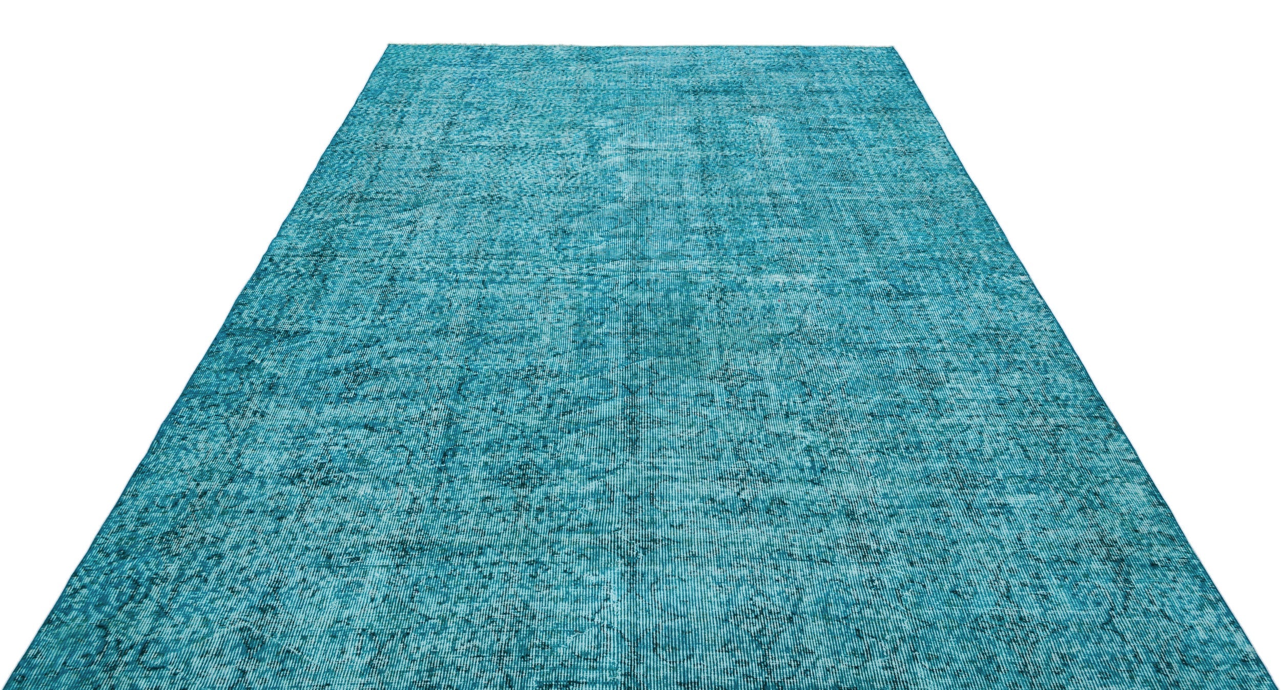Atina Turquoise Vintage Wool Handmade Area Rug 6'9" x 9'6"