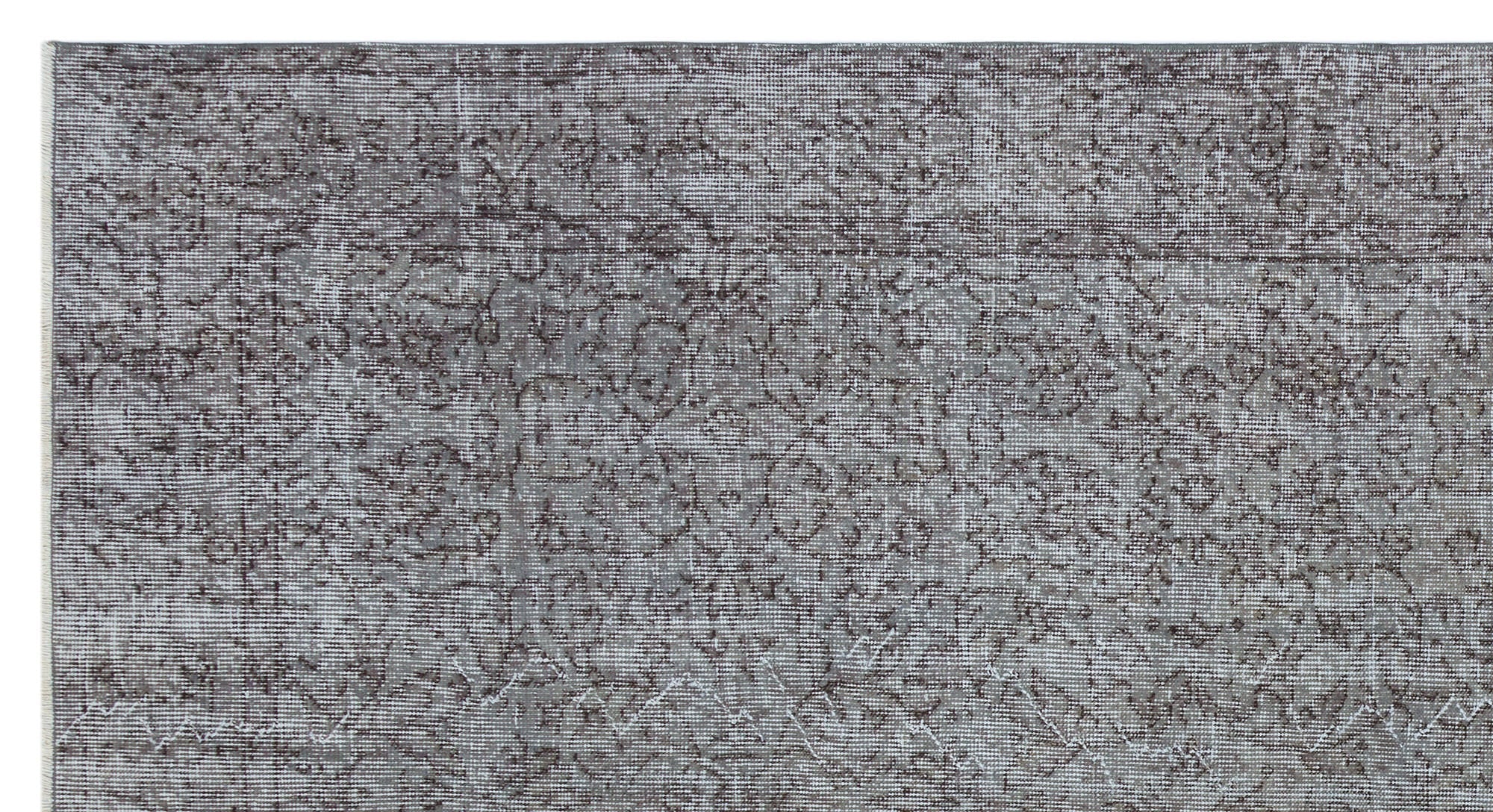 Atina Grey Vintage Wool Handmade Area Rug 5'10" x 7'4"