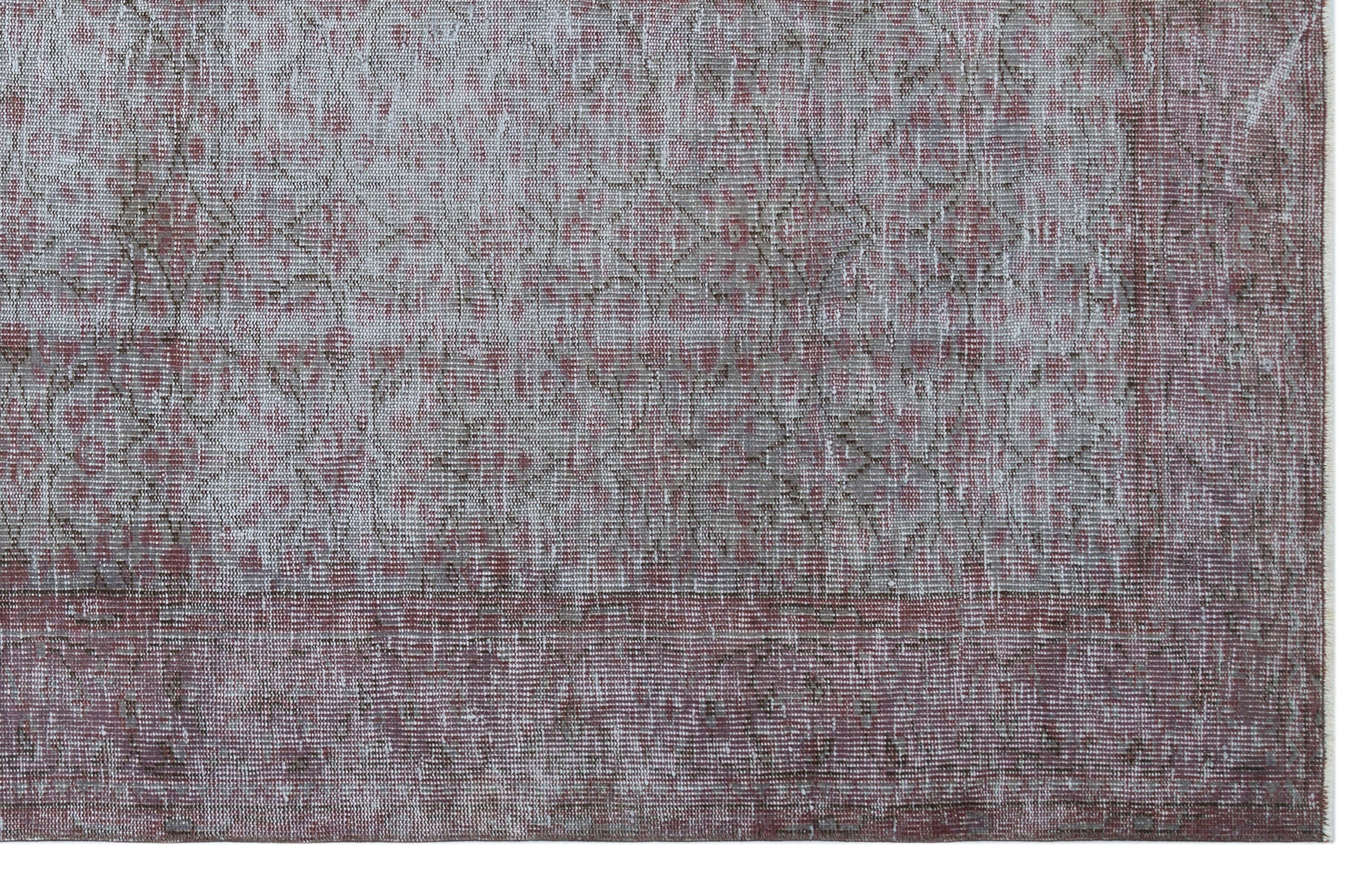 Atina Grey Vintage Wool Handmade Area Rug 5'11" x 9'5"