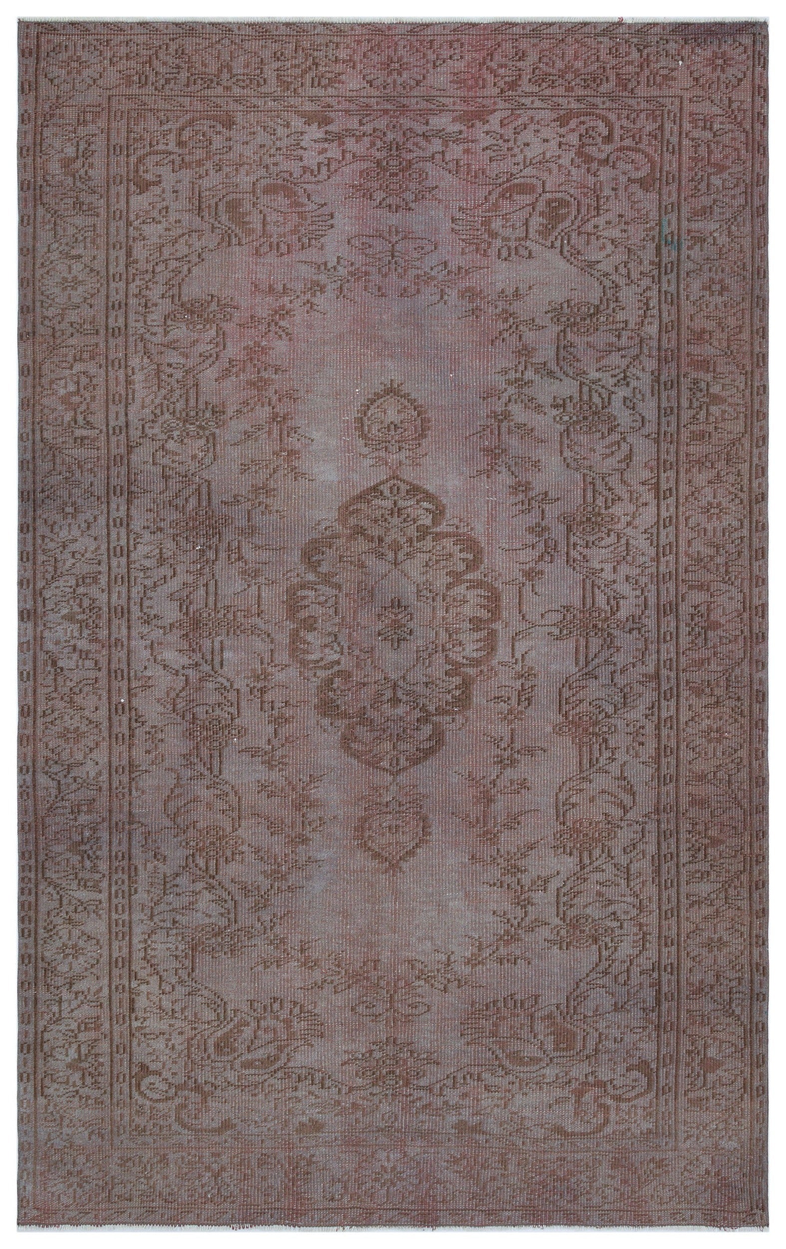 Atina Cream Vintage Wool Handmade Area Rug 6'0" x 9'5"