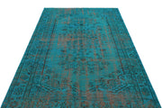 Atina Turquoise Vintage Wool Handmade Area Rug 5'0" x 7'6"